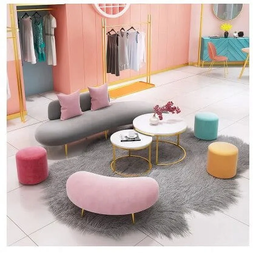 Northern Europe clothing store sofa personality heteromorphic simple modern reception arc beauty salon net red sofa light luxury