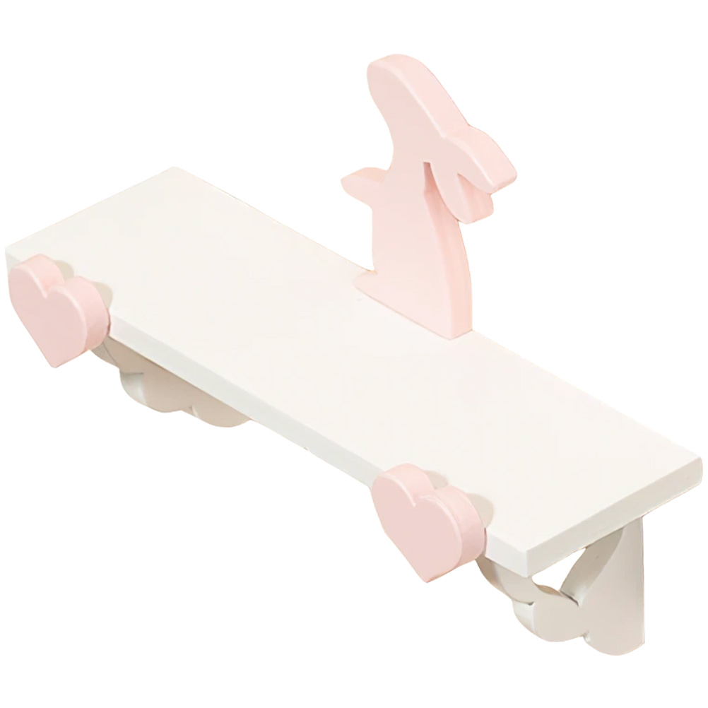 Miniature Furniture Model Wood Rabbit Wall Rack Tiny Bunny Holder Doll House 2 Count