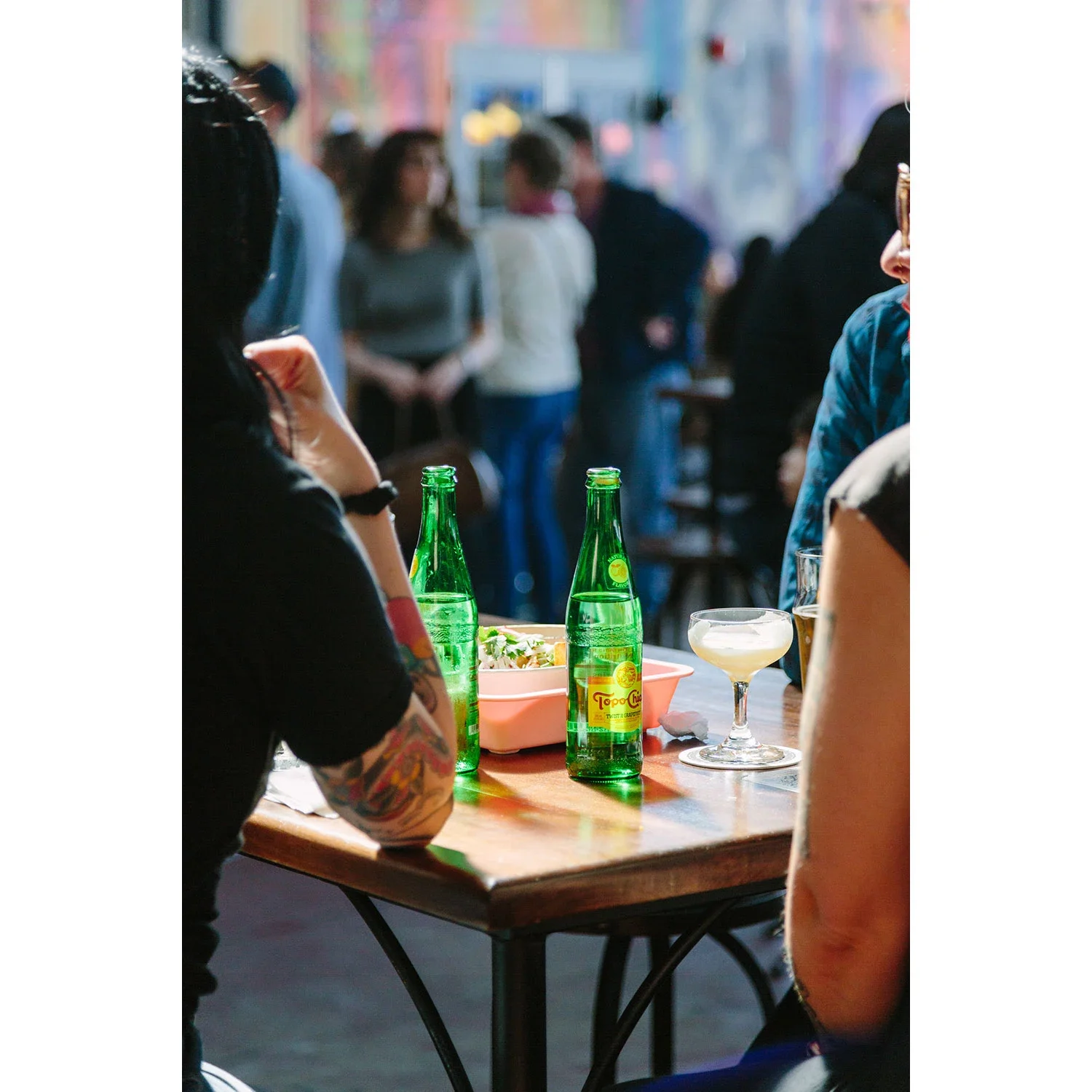 Topo Chico Twist of Lime Sparkling Mineral Water 16.9 fl. oz., 18 Ct - Glass Bottles