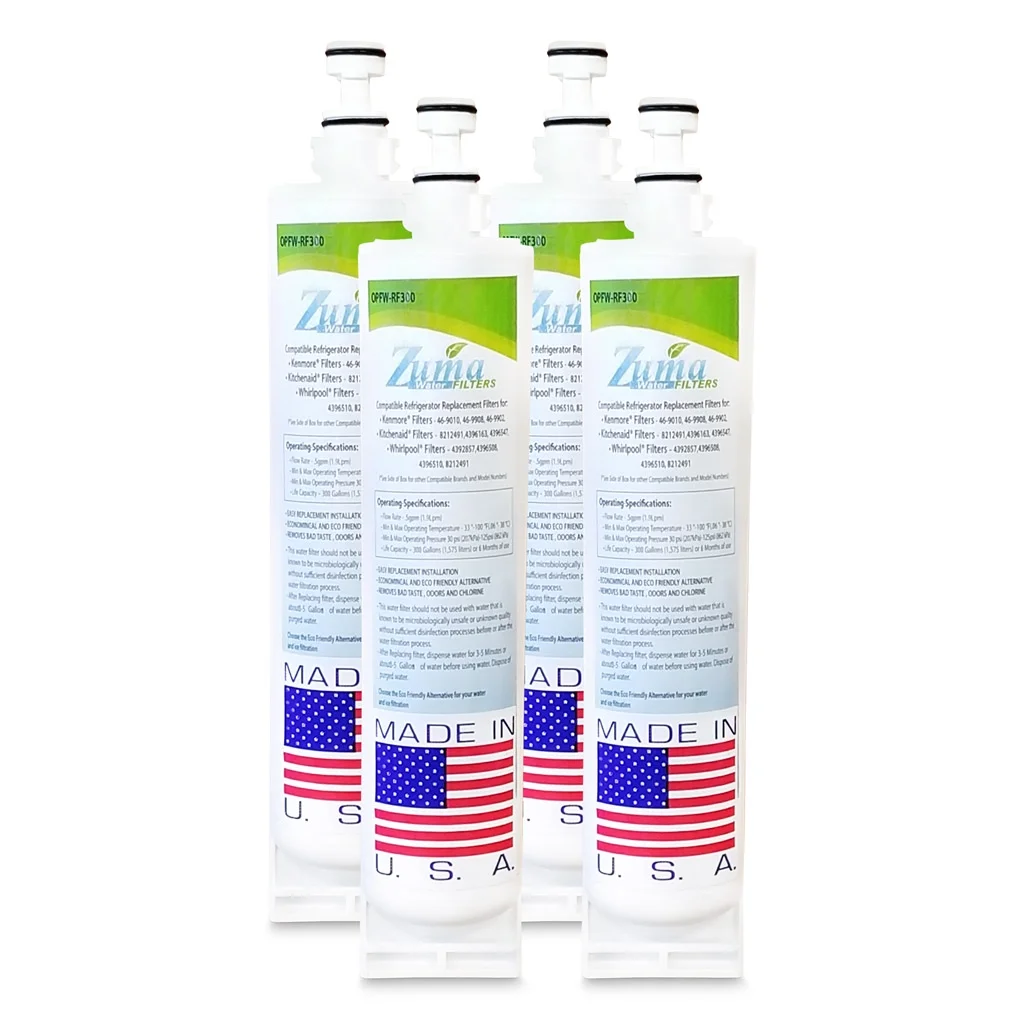 ZUMA Brand , Refrigerator Water Filter , Model # OPFW-RF300 , Compatible with Kenmore® 58242 - 4 Pack - Made in U.S.A.