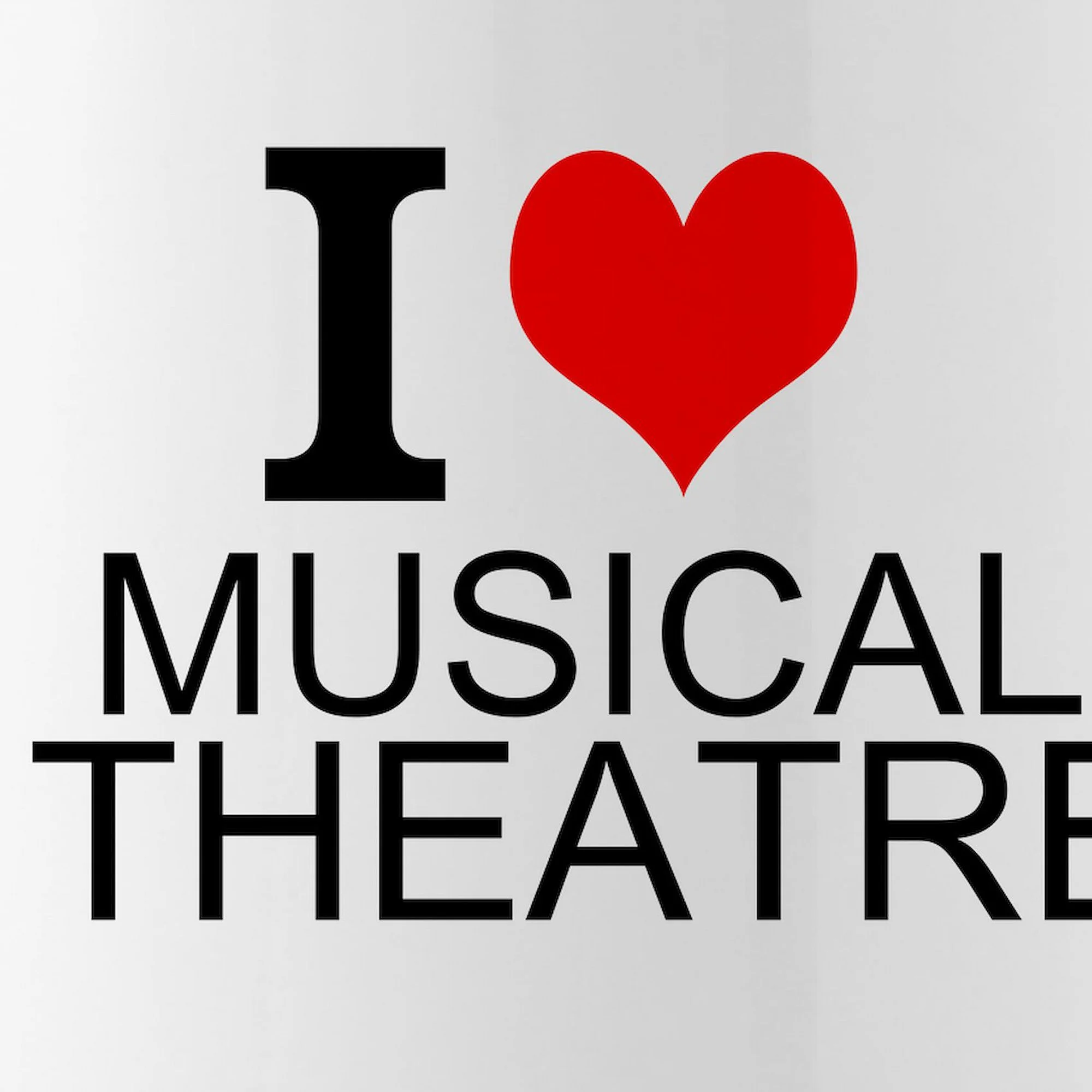 CafePress - I Love Musical Theatre Water Bottle - Stainless Steel Water Bottle, Sports Bottle, 1.0L