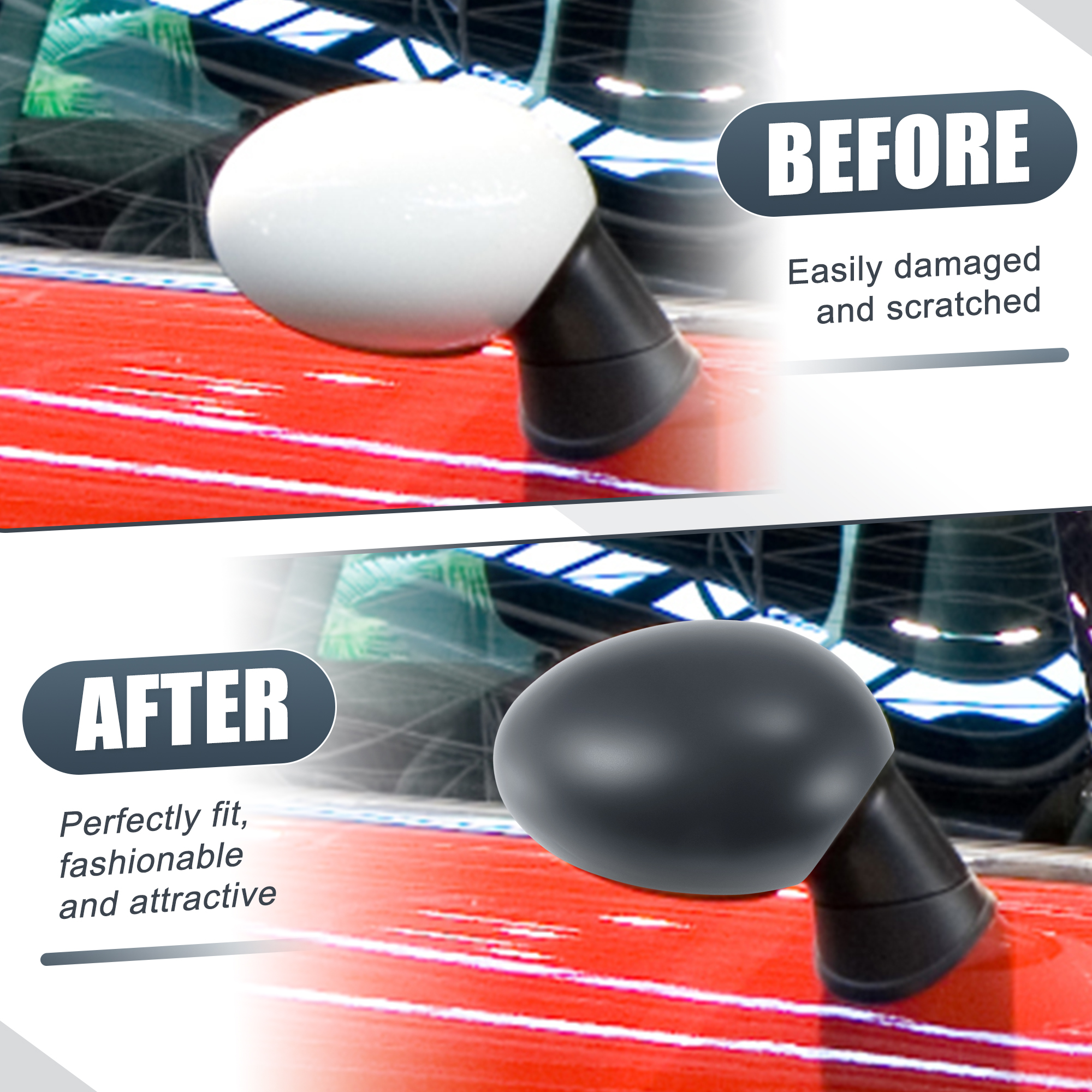 Car Rear View Right Side Mirror Cover Cap Replacement Gray for BMW Mini Clubman R55 Hatchback Cooper R56