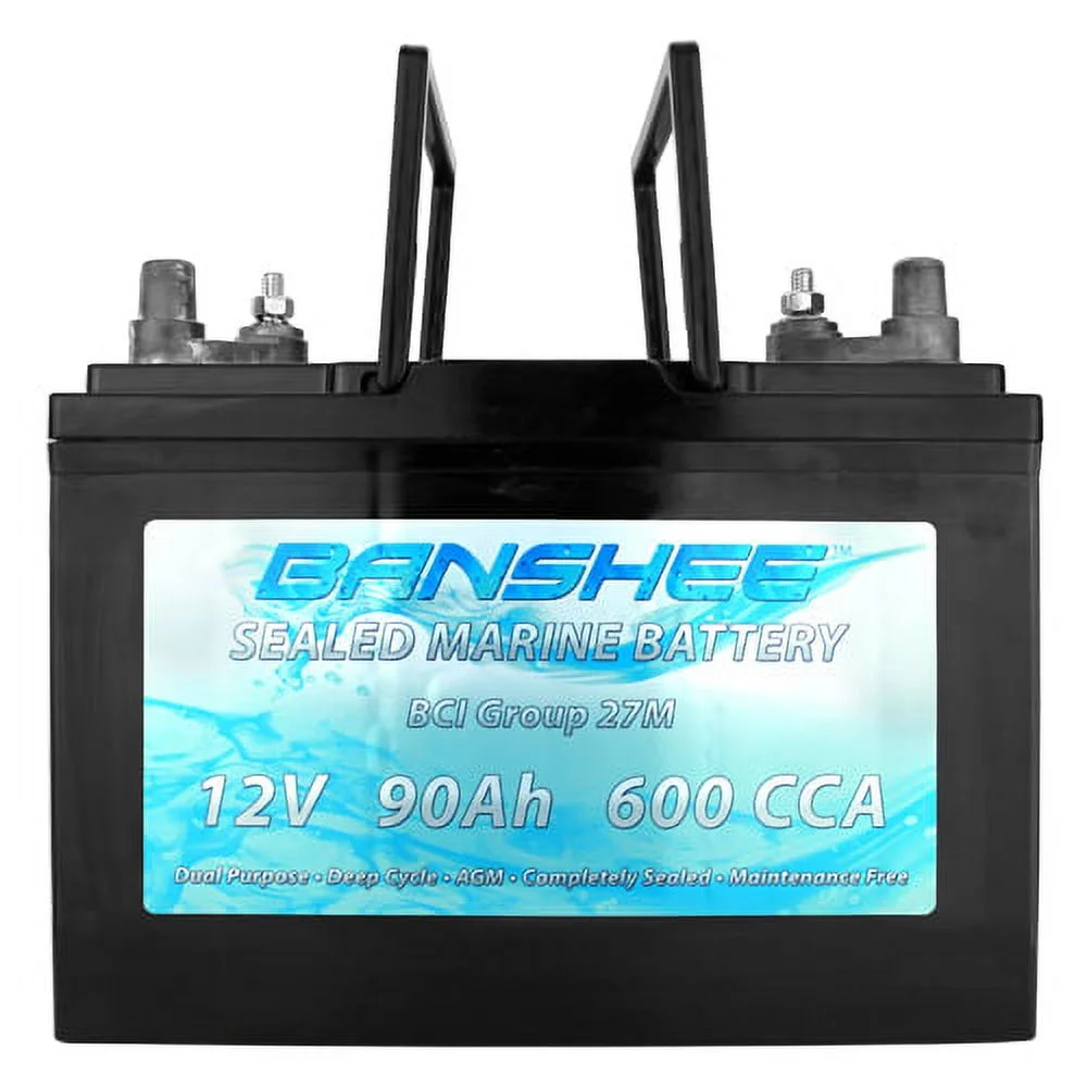 Banshee  Group 27 Sealed AGM Deep Cycle Dual Purpose Marine Battery