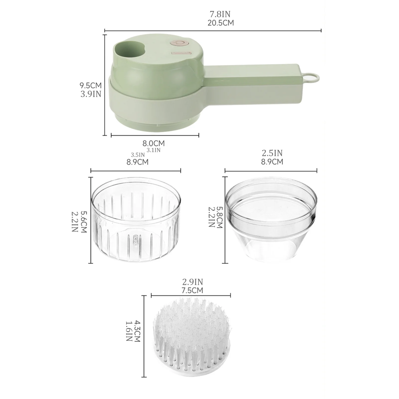 Royallove Kitchen Goods Electric Vegetable Cutter Set - 4 In 1 Portable, Rechargeable, Wireless Food Processor & Chopper Machine For Pepper, Garlic, Oni-on, Celery & Meat