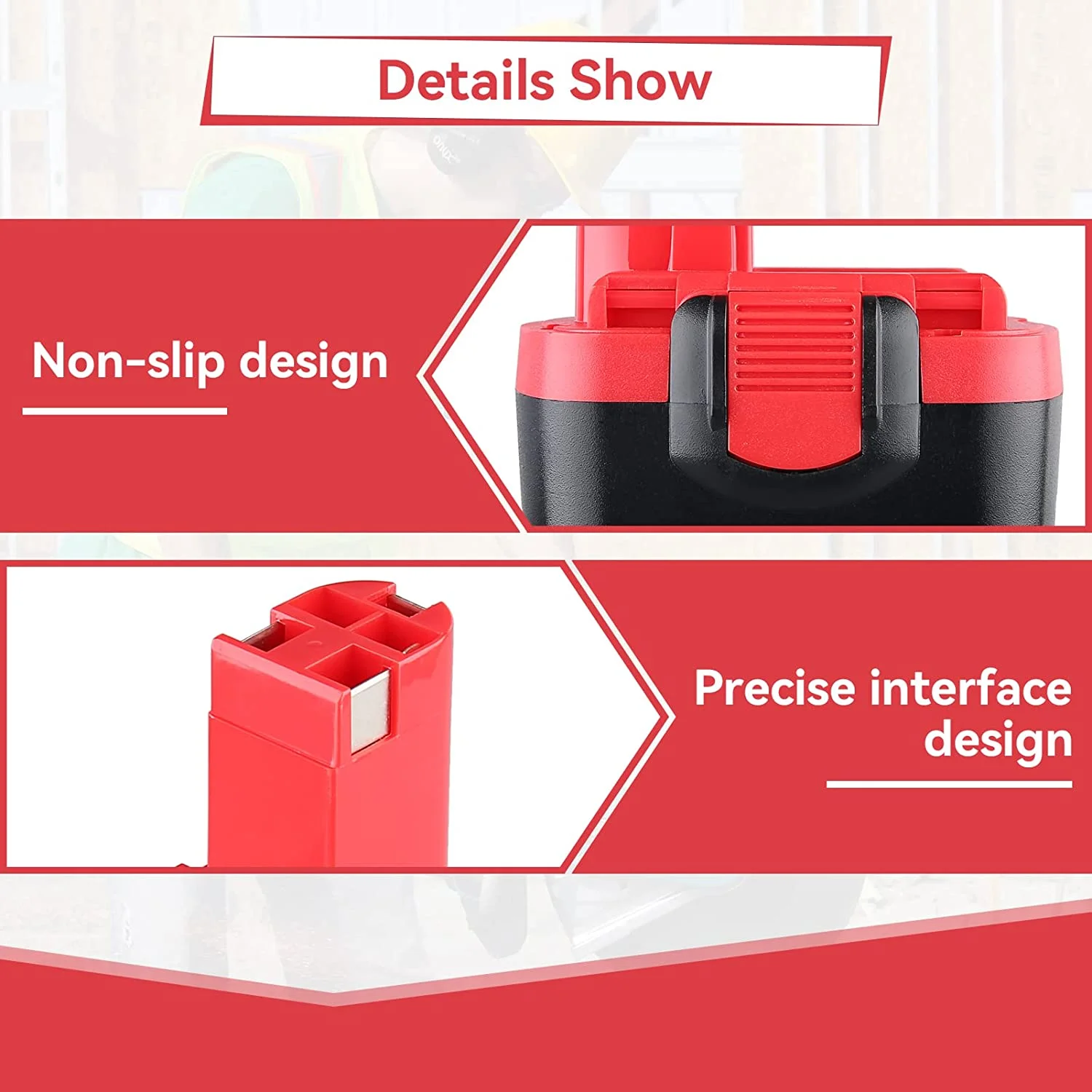 Vinida 2Pack 4.6Ah 14.4V Replacement BAT140 NI-MH Battery for Bosch BAT038 BAT040 BAT041 BAT159 Cordless Power Tools