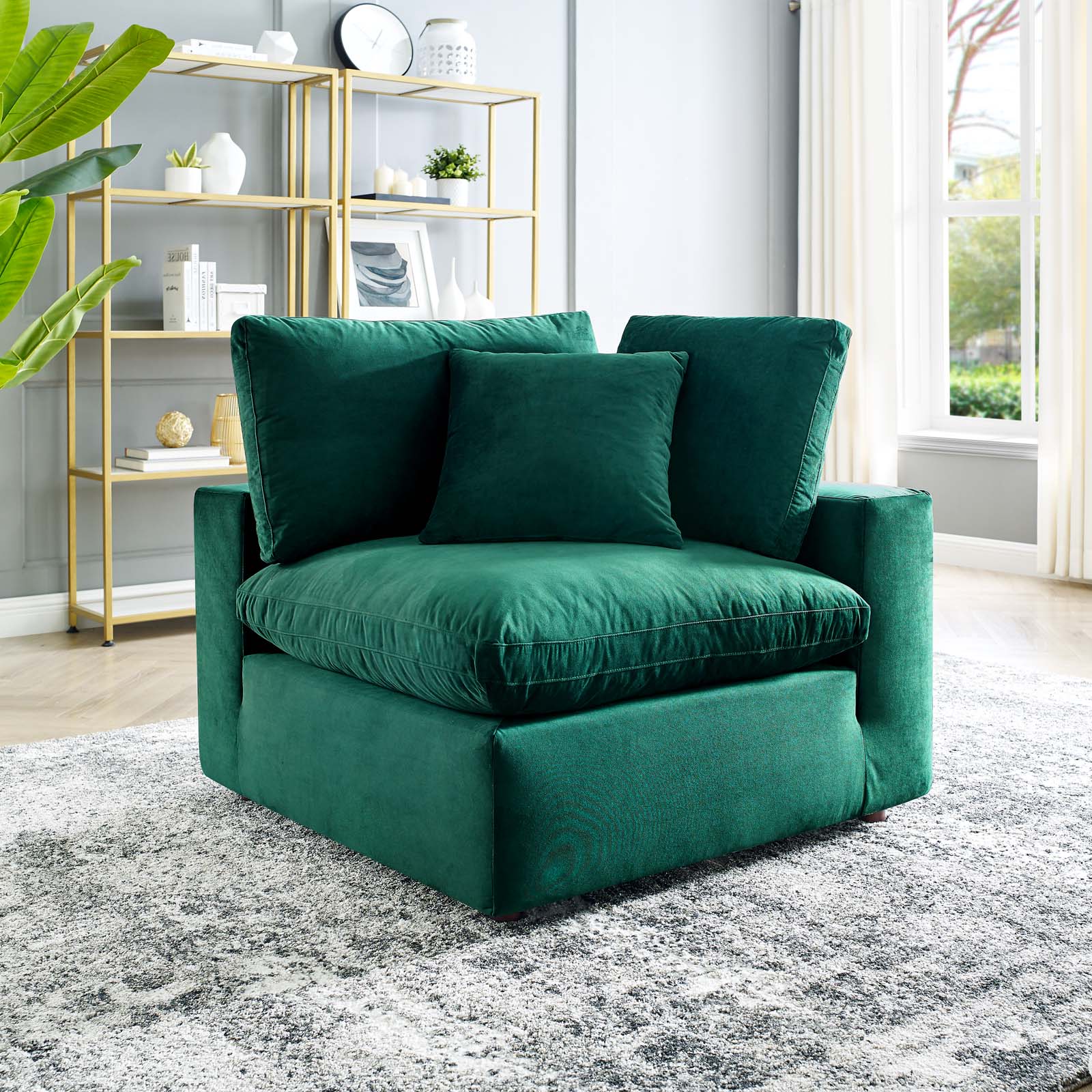 Accent Chair, Velvet, Green, Modern Contemporary Urban Design, Living Lounge Room Hotel Lobby Hospitality