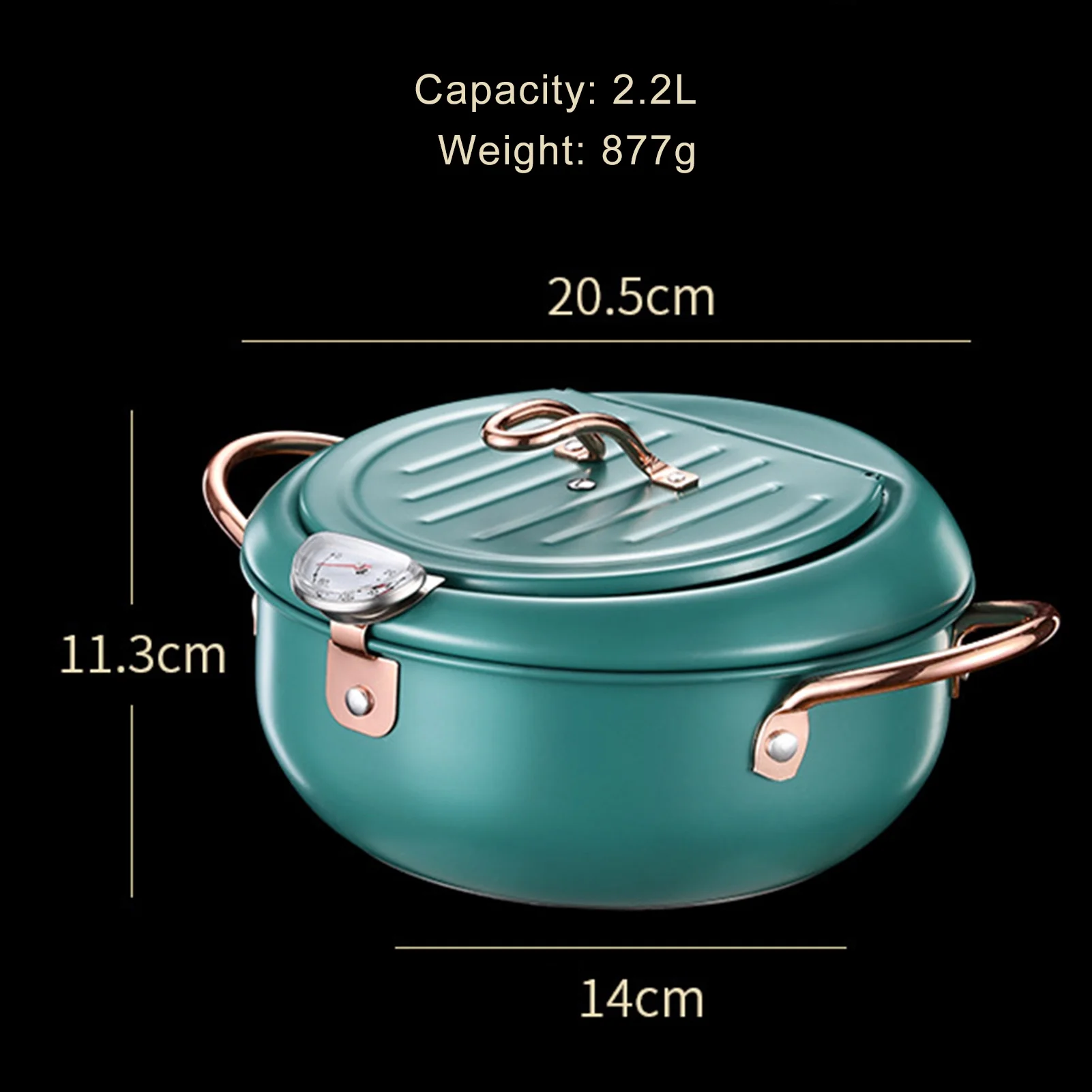 Deep Fryer Pot Stainless Steel Japanese Style Fryer with a and Oil Drip Drainer Rack for French Fries Shrimp Chicken Fish