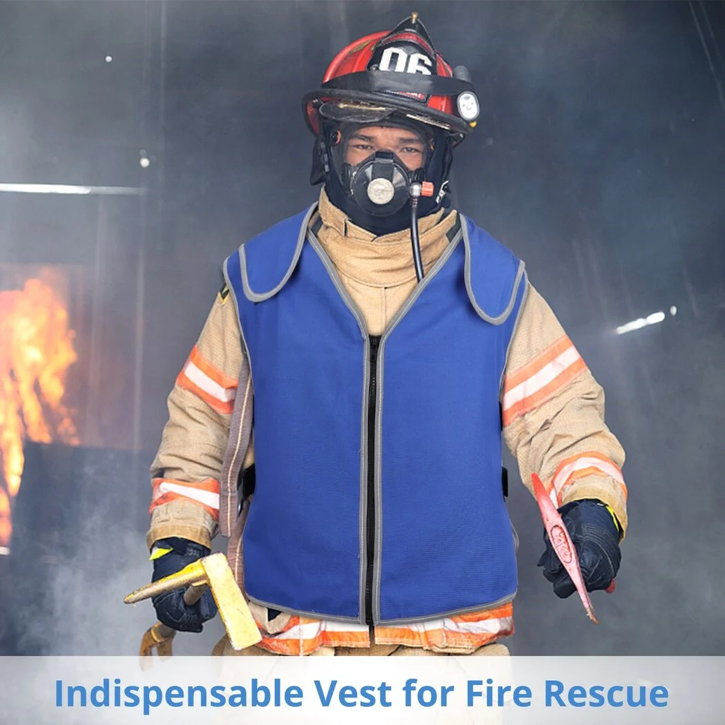 Cooling Vest for High Temperature, Fire Rescue Vest with 20 PCS of Ice Packs, Cooling Clothes for Hot Weather with 6 Big Pockets, Jacket for Working in the Heat