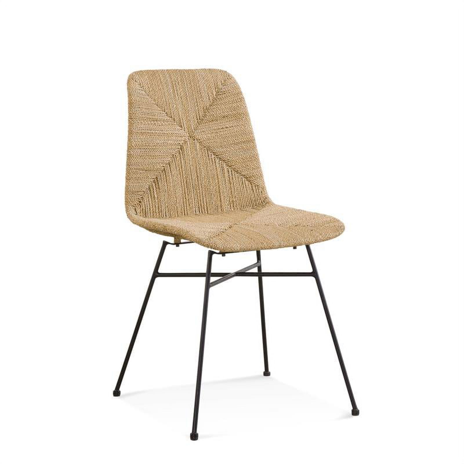Bassett Mirror Mandao Chair in Tan Seagrass and Metal