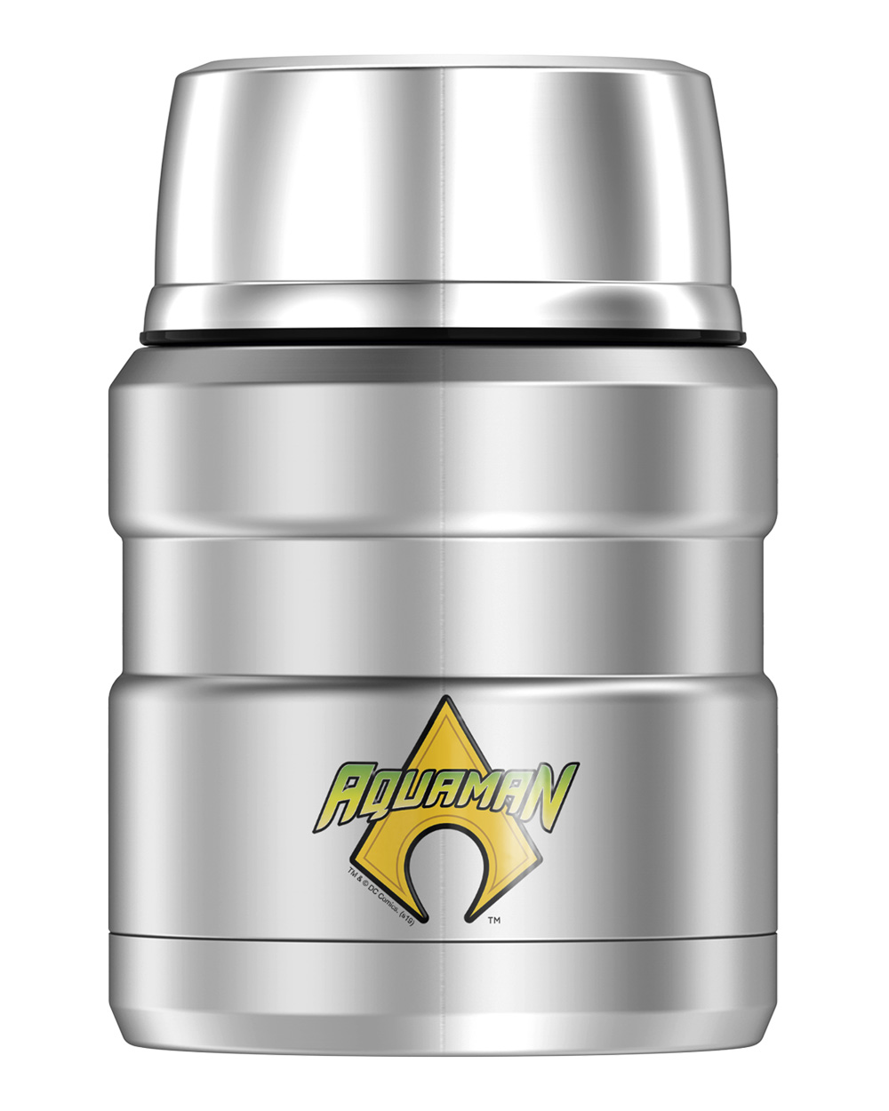 Aquaman Logo, THERMOS STAINLESS KING Stainless Steel Food Jar with Folding Spoon, Vacuum insulated & Double Wall, 16oz