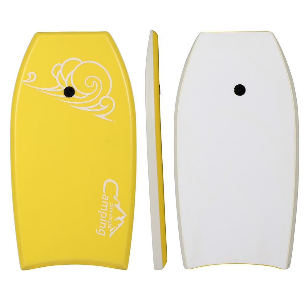 Campingsurvivals Bodyboard 37 inch, Perfect for Kids Teens and Adults Surfing, Yellow