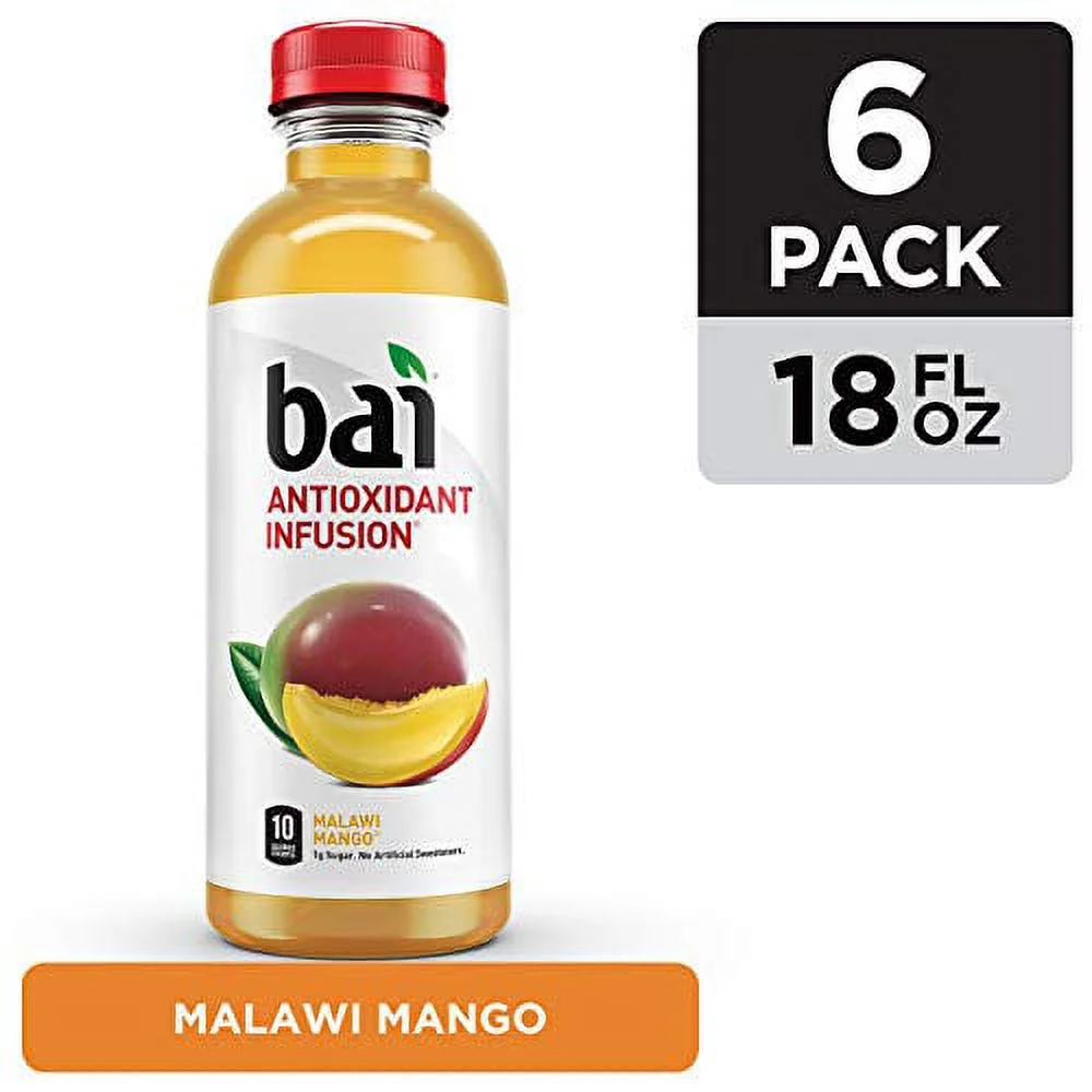 Bai Flavored Water, Malawi , Antioxidant Infused Drinks, 18 Fluid Ounce Bottles, 6 Count