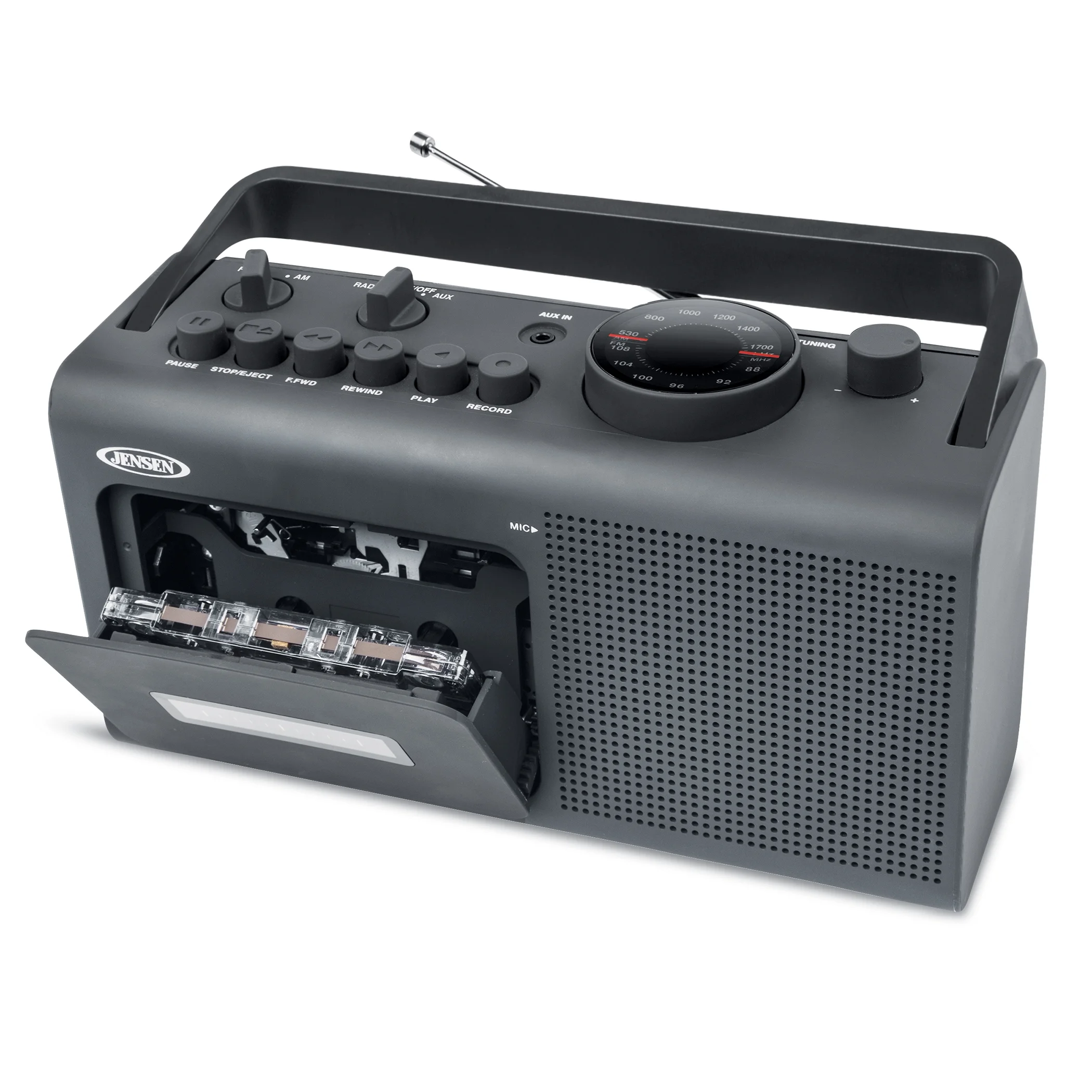 Collections Etc Jensen Cassette Player/Recorder with AM/FM Radio