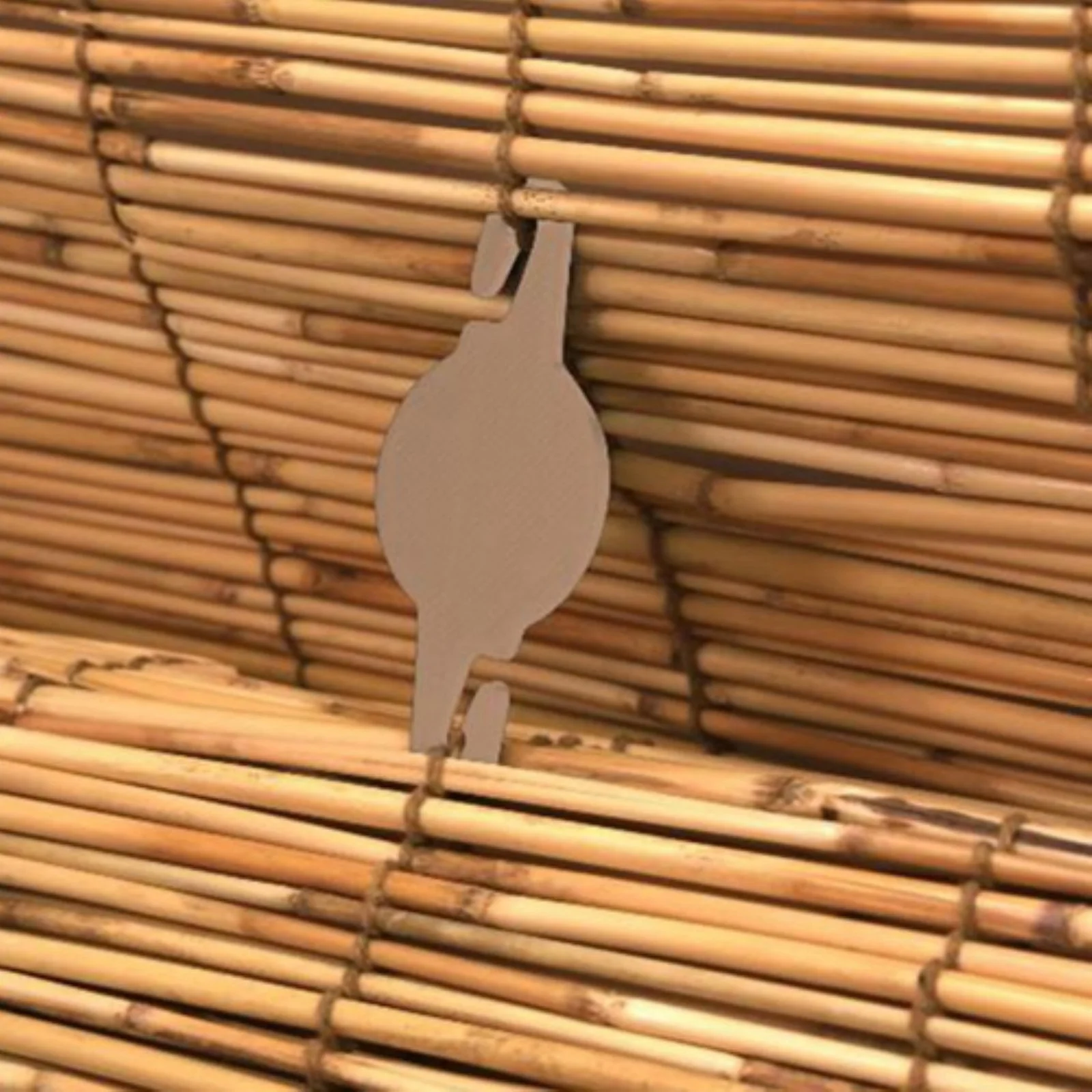 Radiance 6' x 6' Cord Free Peeled and Polished Reed Roll-Up Outdoor Sun Shade, Natural Brown