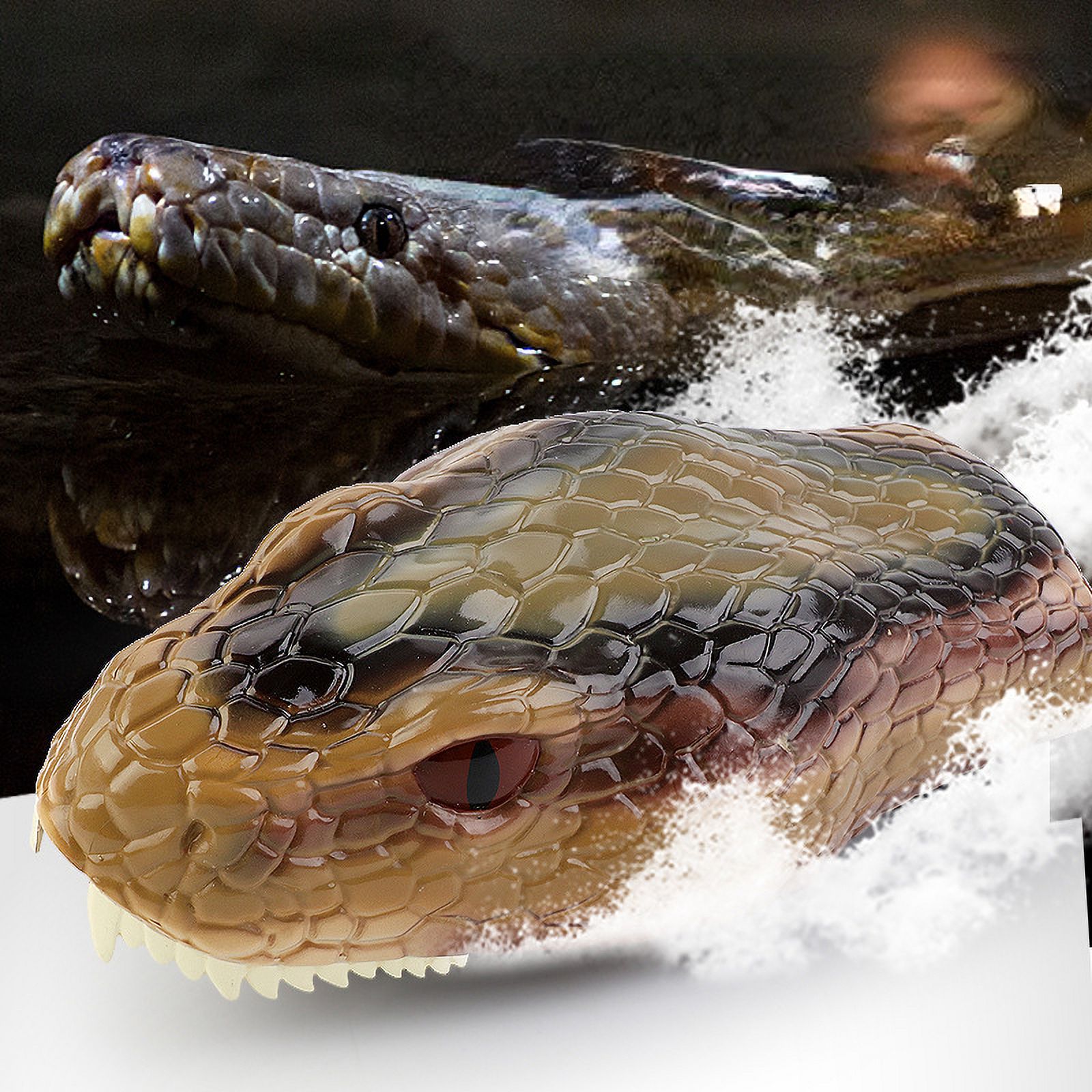 Cheefull Remote Control pythonHead Boat for Kids and Adults, Simulates The Speed and Movement of a Real python, for Pools, Water Parks, Lakes and More