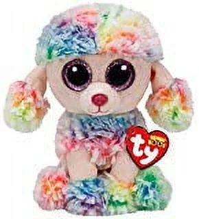 TY Rainbow Poodle Beanie Boo Small 6 inch - Stuffed Animal (37223)