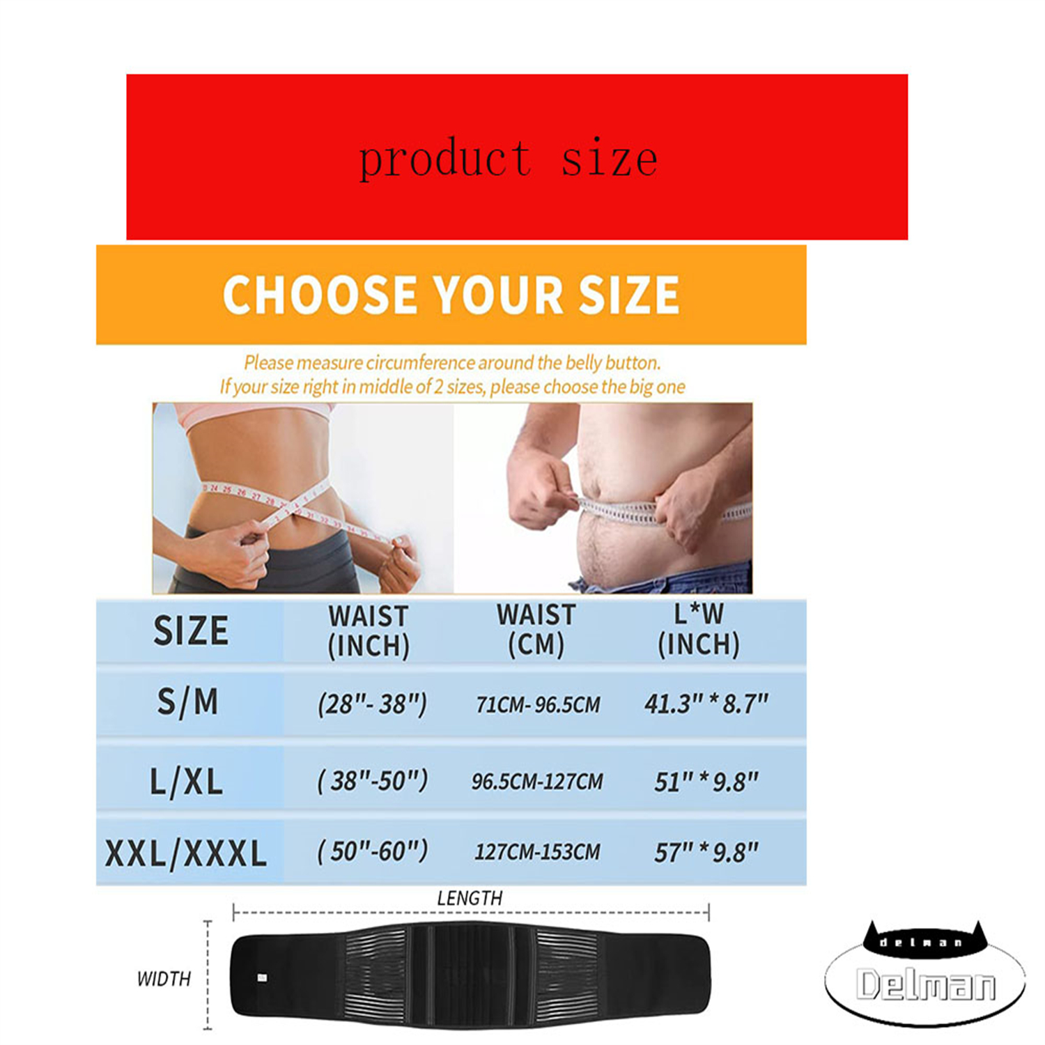 Plus Size Back Brace - Back Support Belt with Adjustable Inflatable Pad for Herniated Disc, Sciatica, Scoliosis - Lumbar Support for Big, Tall, Heavy or Overweight Women, Men