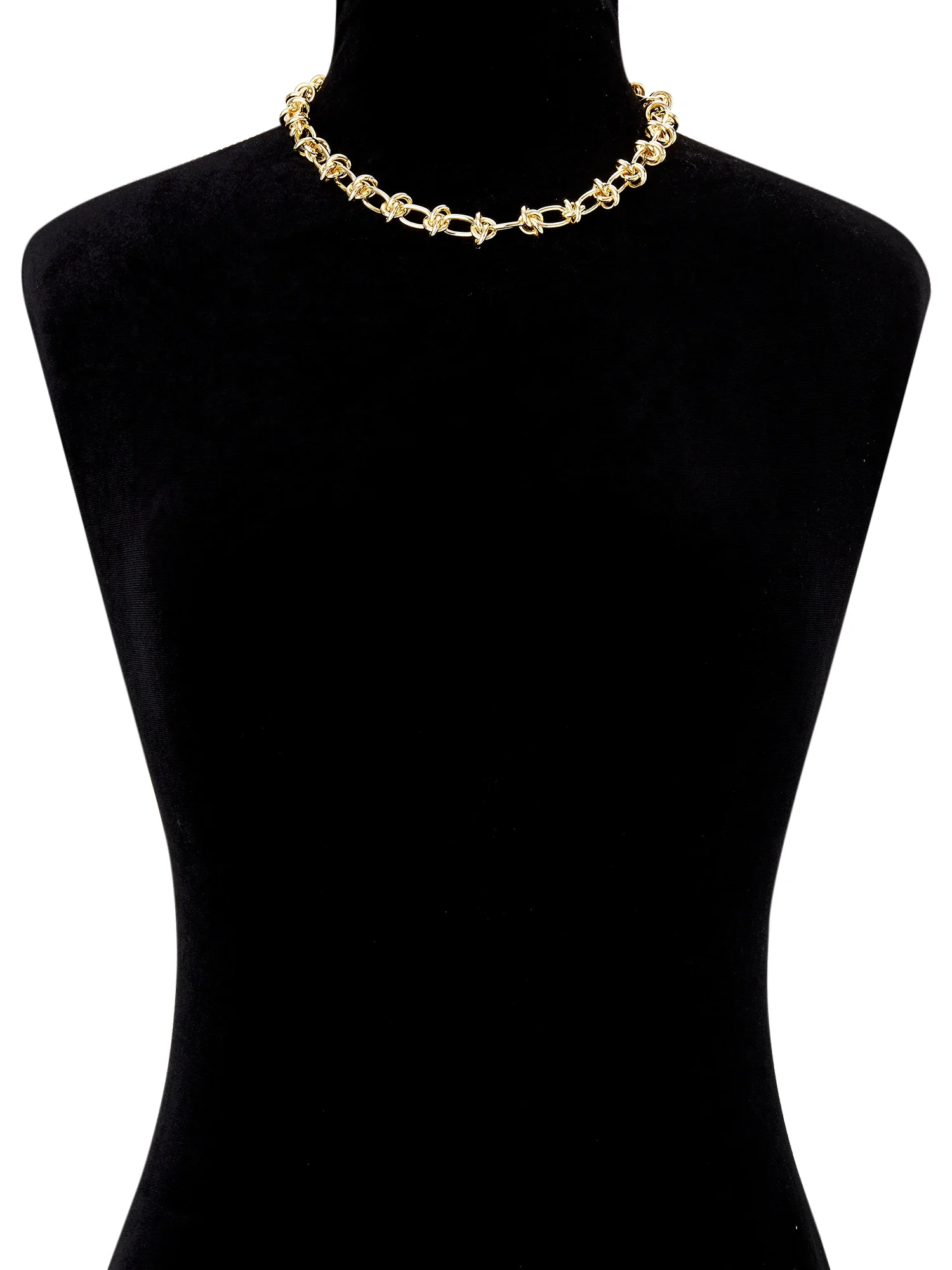 Scoop Womens Women's 14KT Gold Flash-Plated Oval Link Necklace