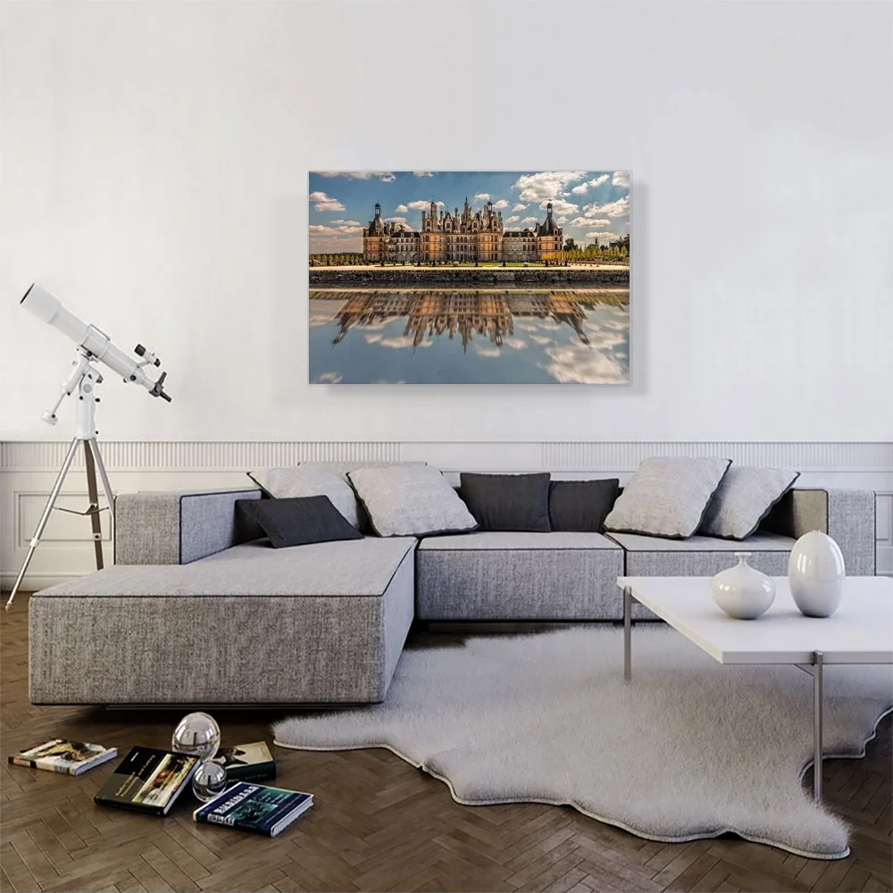 ARTCANVAS Castle in France Chateau de Chambord Canvas Art Print - Size: 40