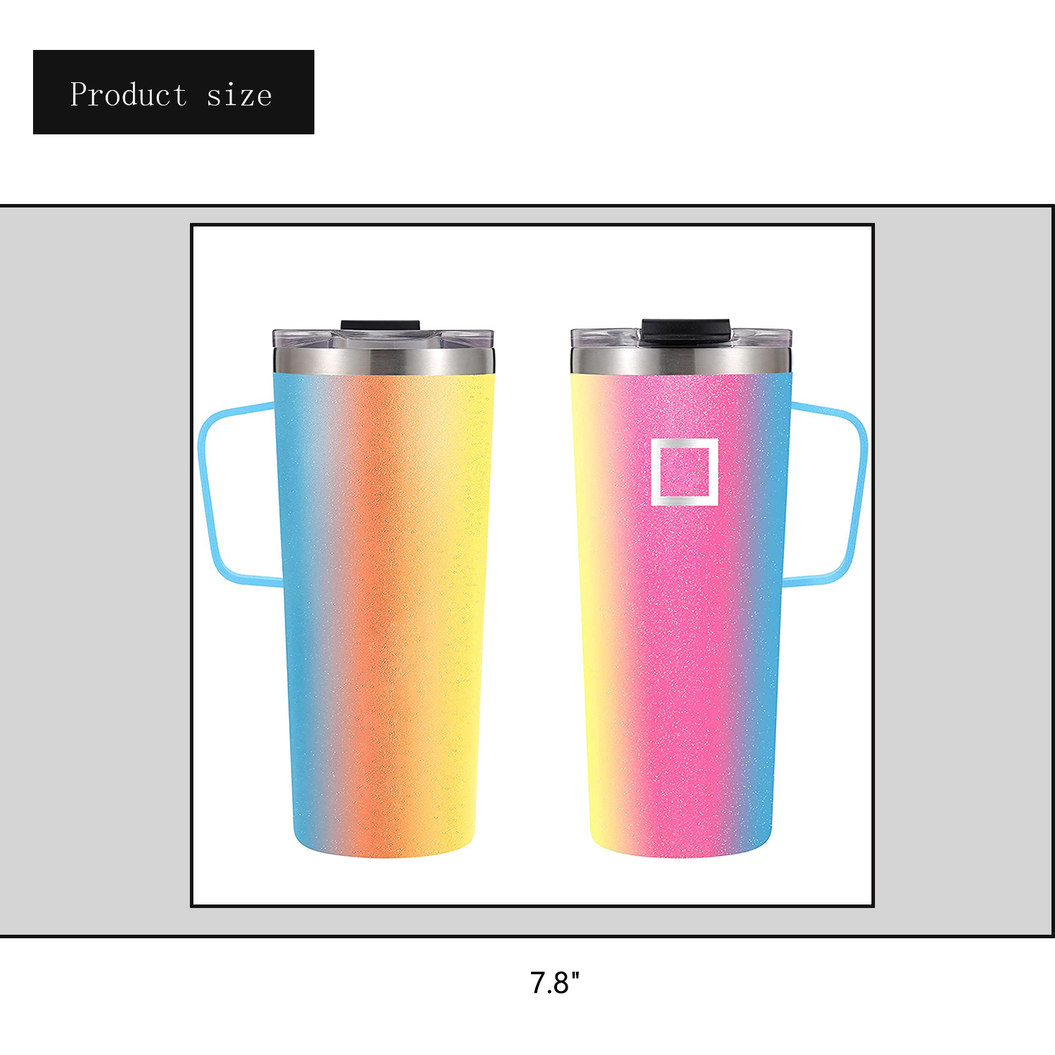 24 Oz, Leak Proof, Vacuum Insulated Stainless Steel Bottle