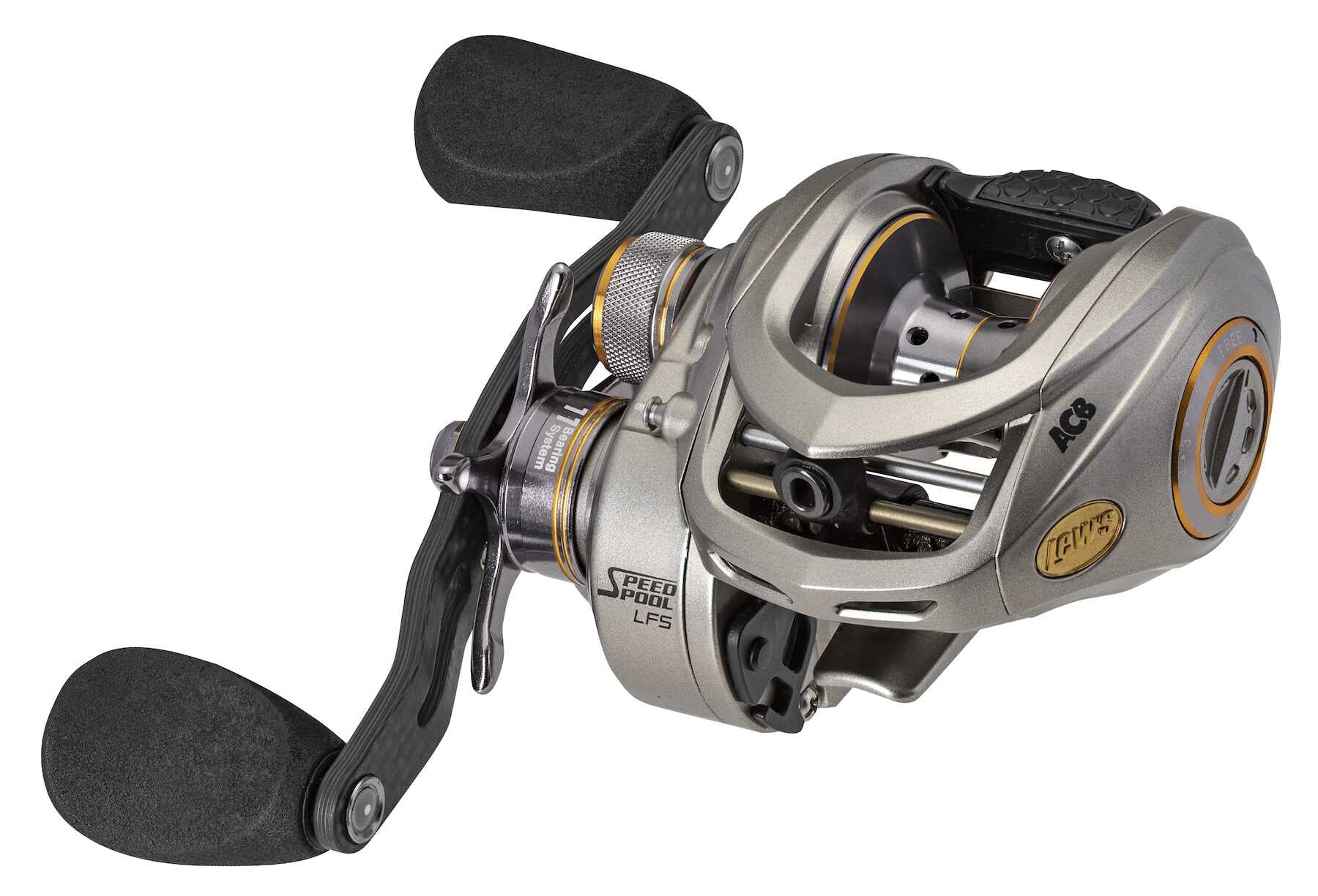 Lew's Tournament Lite LFS Baitcast Fishing Reel, Left-Hand Retrieve, Silver