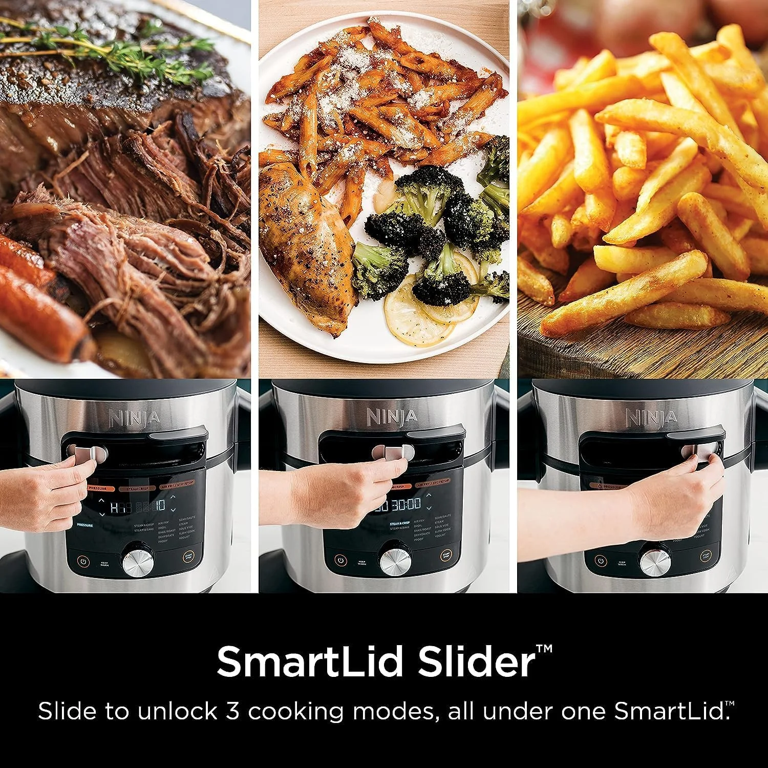 Restored Ninja OL601 Cinnamon/RED Foodi XL 8 Qt. Pressure Cooker Steam Fryer with SmartLid, 14-in-1, Bakes & More, 3-Layer Capacity, 5 Qt. Crisp Basket & 45 Recipes (Refurbished)