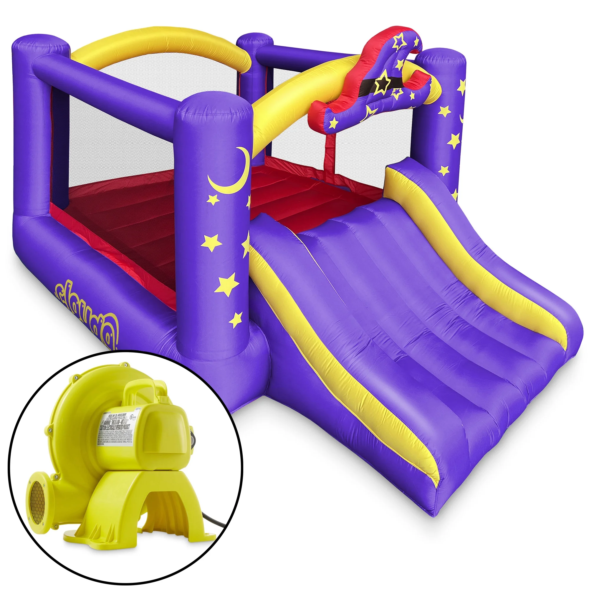 Cloud 9 Wizard Bounce House with Blower - Inflatable Bouncer with Large Jumping Area
