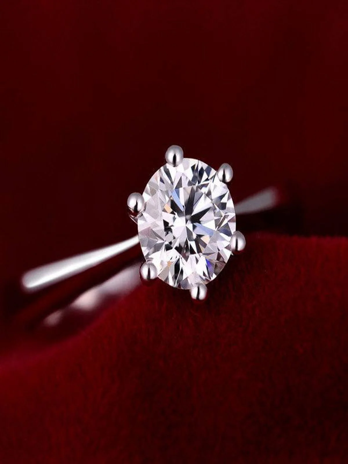 Limited Time Sale 1 Carat Engagement Ring in 10k White Gold on Sale Under 250