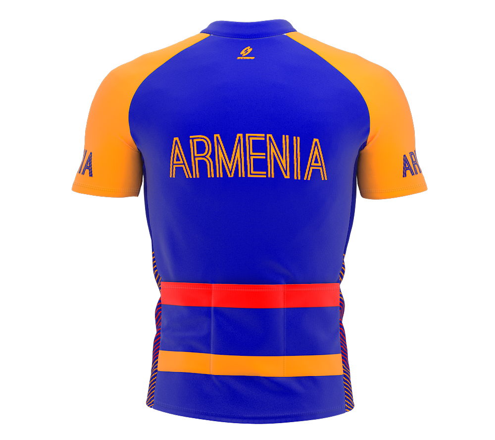 Armenia Full Zipper Bike Short Sleeve Cycling Jersey  for Men - Size XL