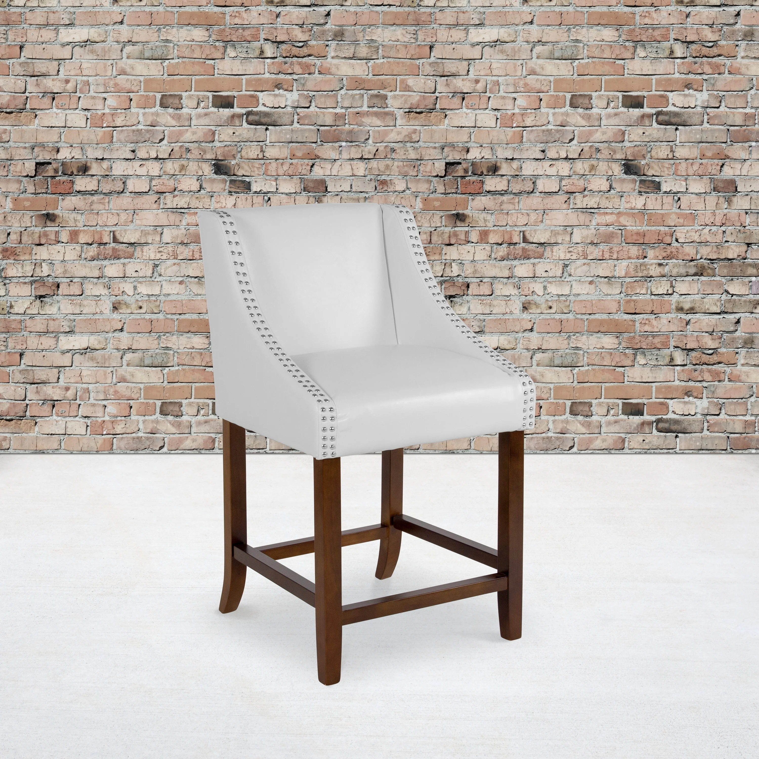 Lancaster Home Transitional Walnut Counter Height Stool - 20