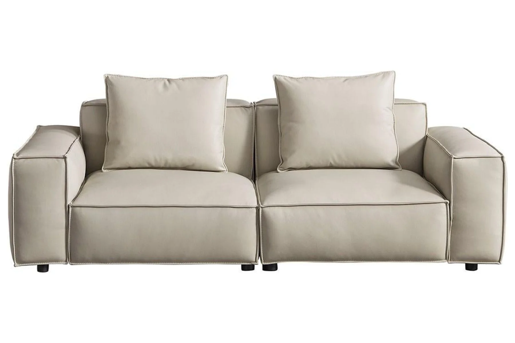 Modern Light Gray Full Leather Sofa American Eagle EK8008-LG