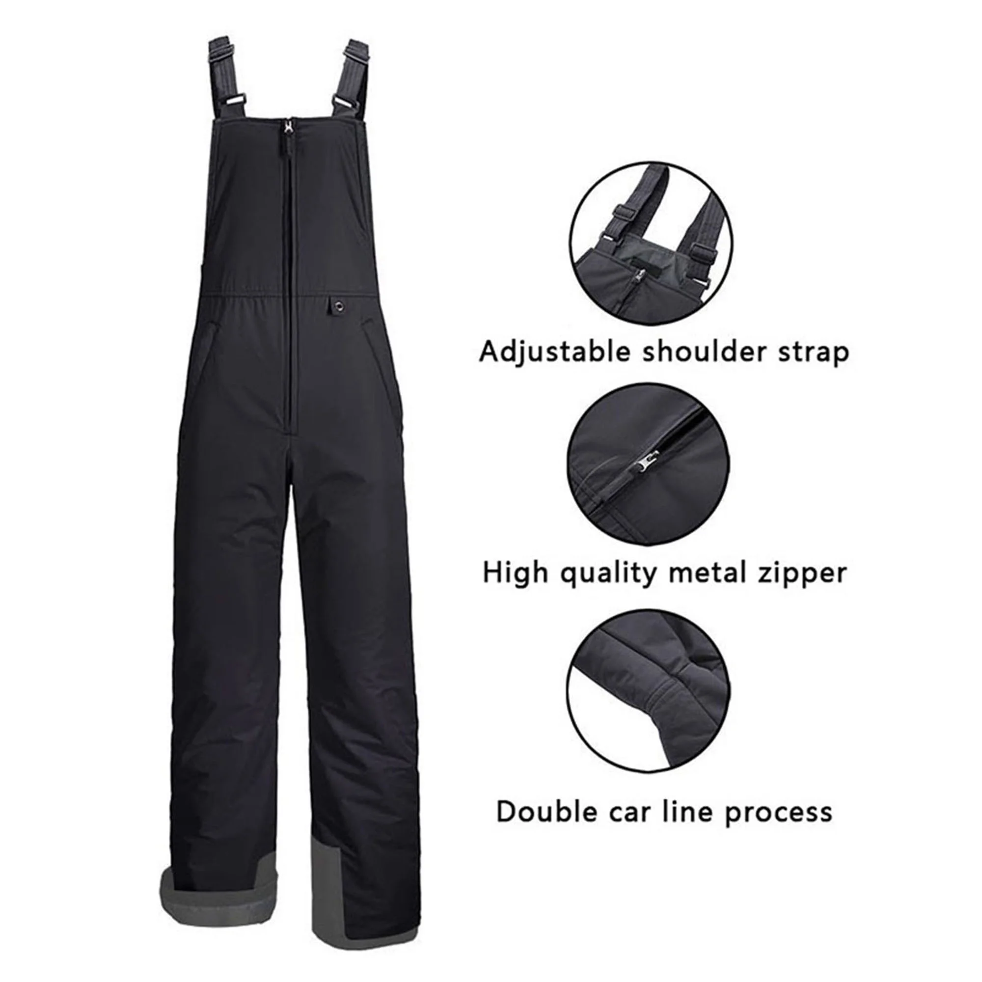 Cathery Kids Waterproof Snow Ski Bibs Overalls Snowboard Overalls Long Bib Pants Dry Insulated Ski Pants for Teen Boys Girls