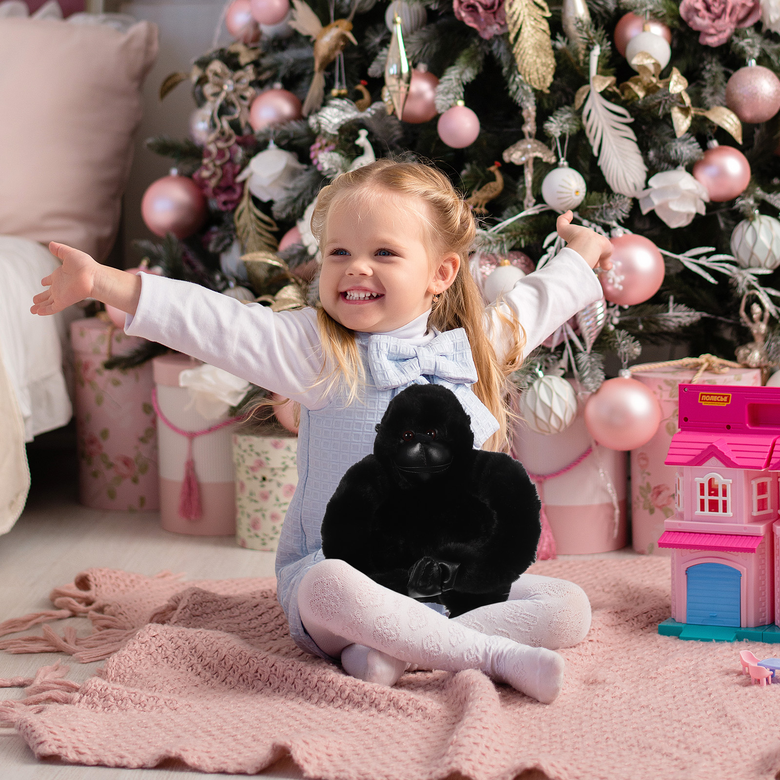 TOYMYTOY Gorilla Stuffed Doll Large Plush Gorilla Toy Adorable Stuffed Gorilla Doll Children Plush Gorilla Doll