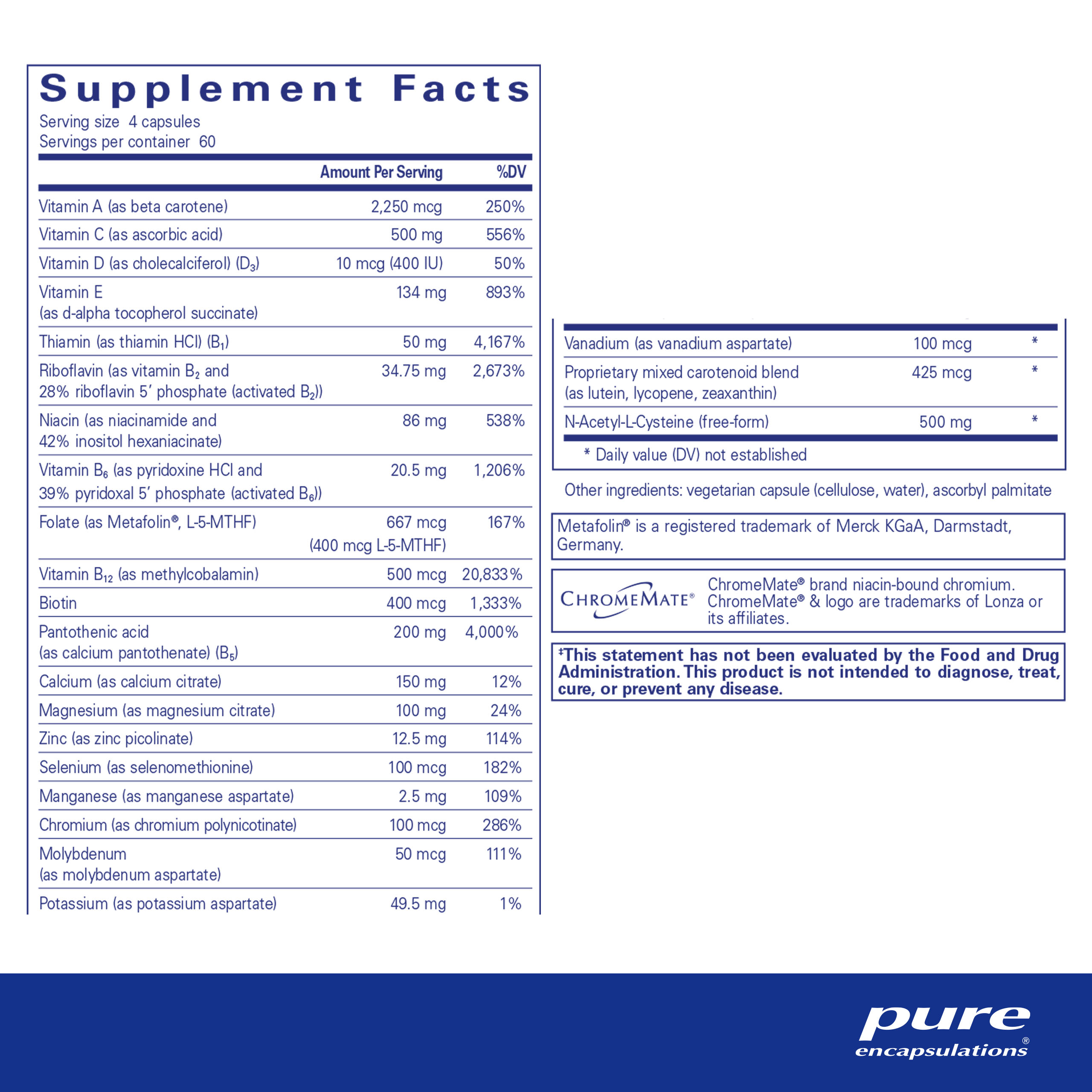 Pure Encapsulations - Nutrient 950 with NAC - Helps Provide Additional Immune Support - 240 Capsules