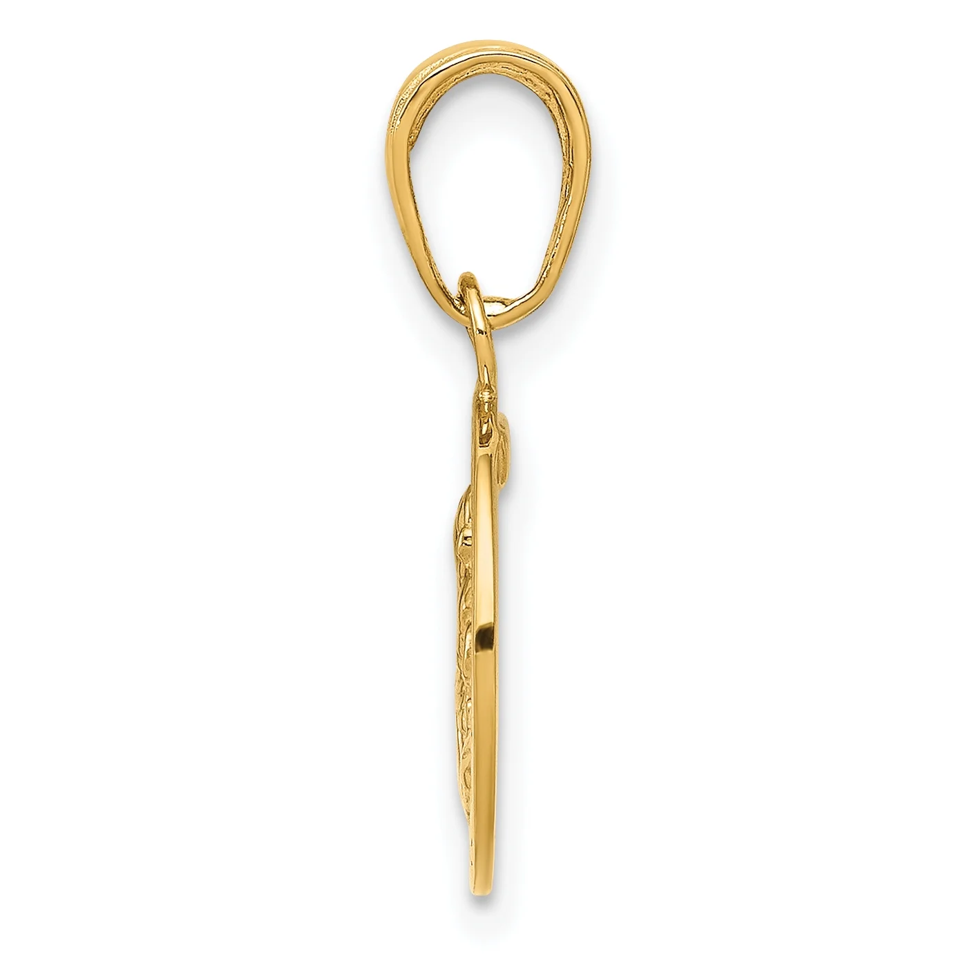 Carat In Karats 14K Yellow Gold Polished Saint Christopher Medal Pendant Charm (21mm x 12.5mm)