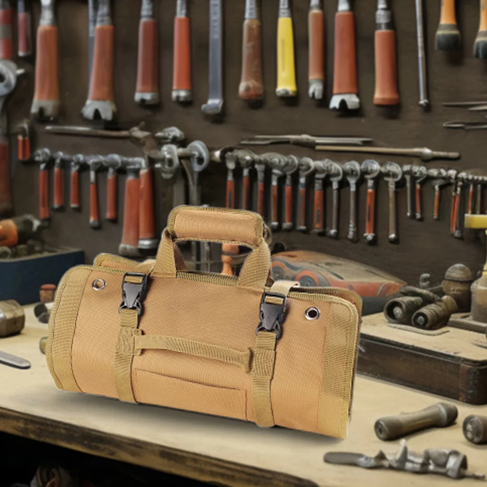 ISE MOUNT Portable Tent Install Tools Organizer Roll, Foldable Hung Bag Effortlessly Organize and Transport Your Tent Installation Tools