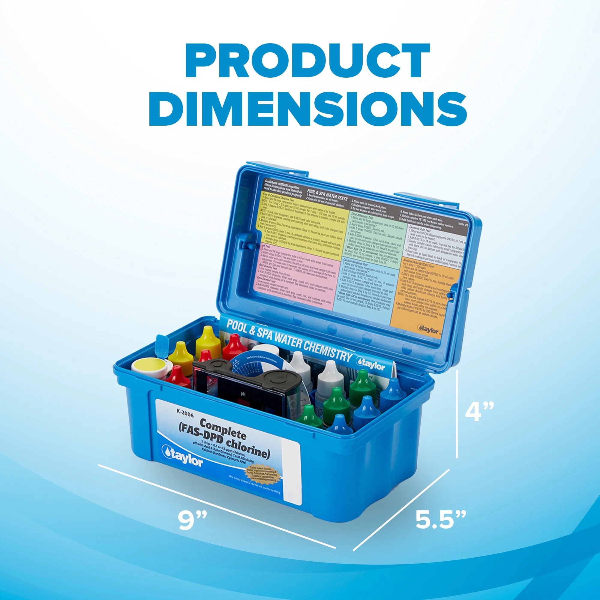 Taylor K2006 Complete Swimming Pool Water Test Kit Chlorine, pH, Alkalinity