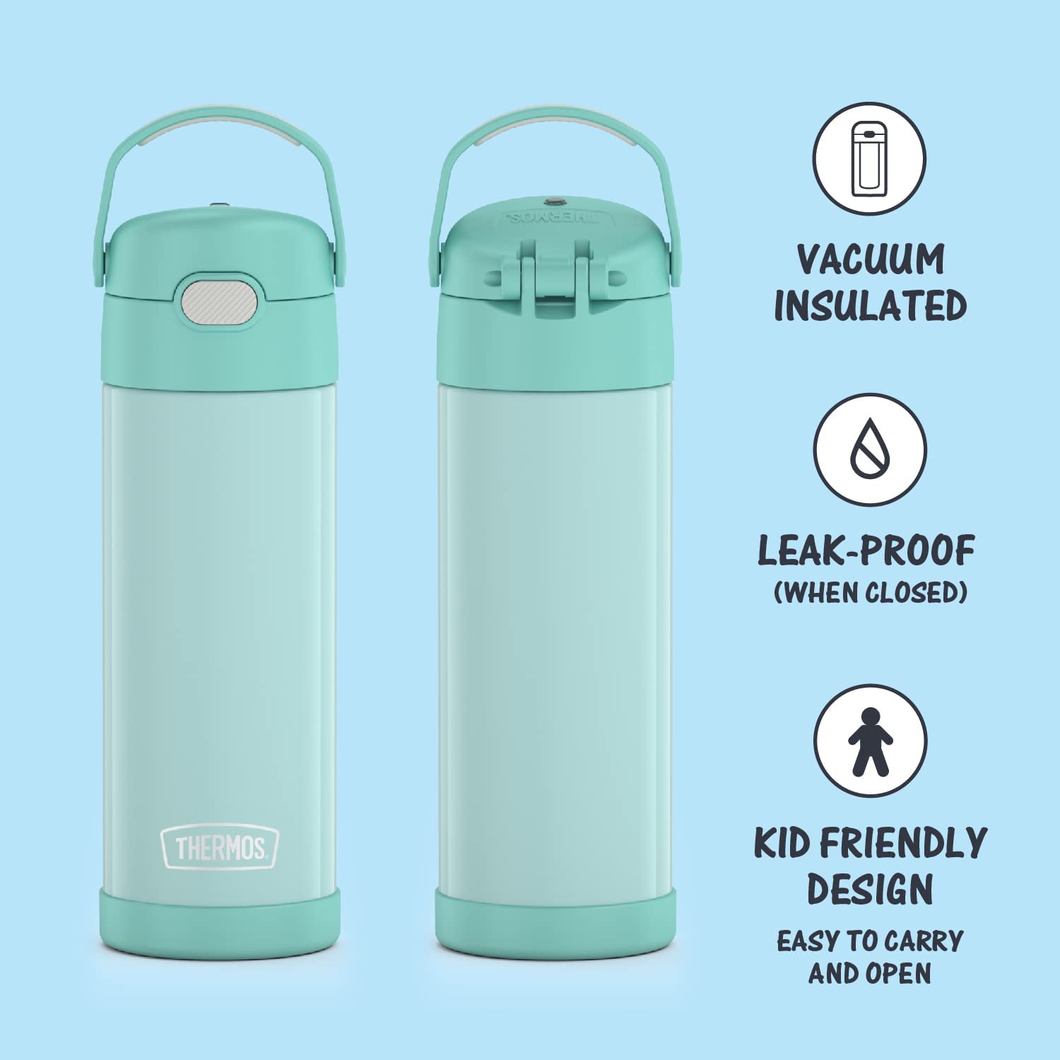 Thermos® Stainless Steel Funtainer Water Bottle With Spout, 16 Oz, Mint