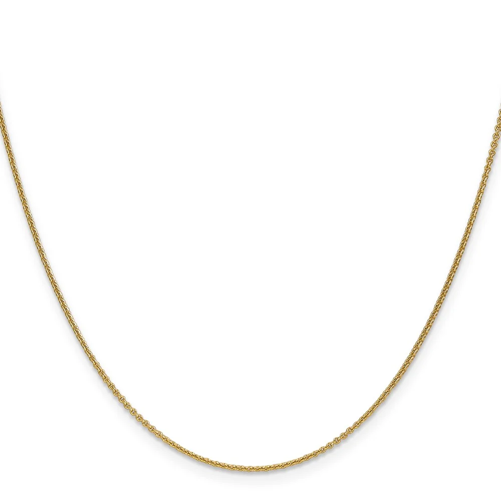 Primal Gold 14K Yellow Gold 1mm Round Open Link Cable Chain