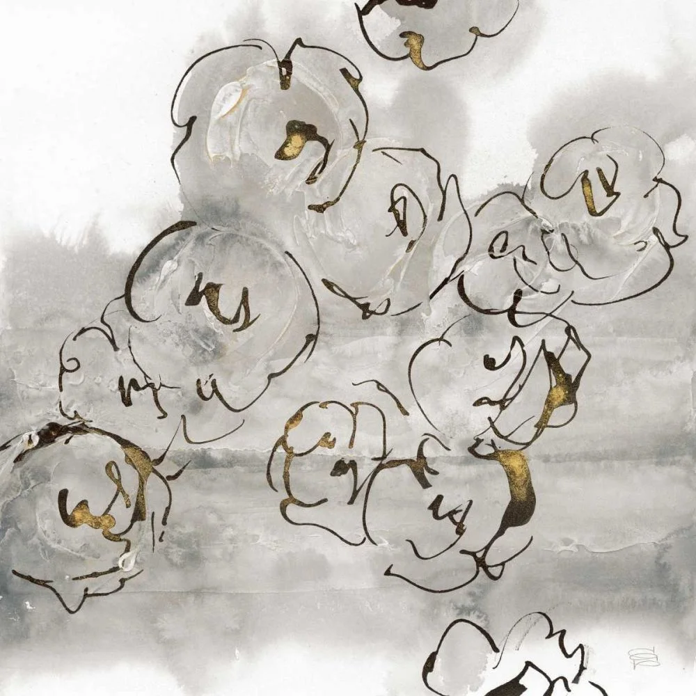 Paschke, Chris 15x15 Gold Ornate Wood Framed with Double Matting Museum Art Print Titled - Gold Dust II v.2