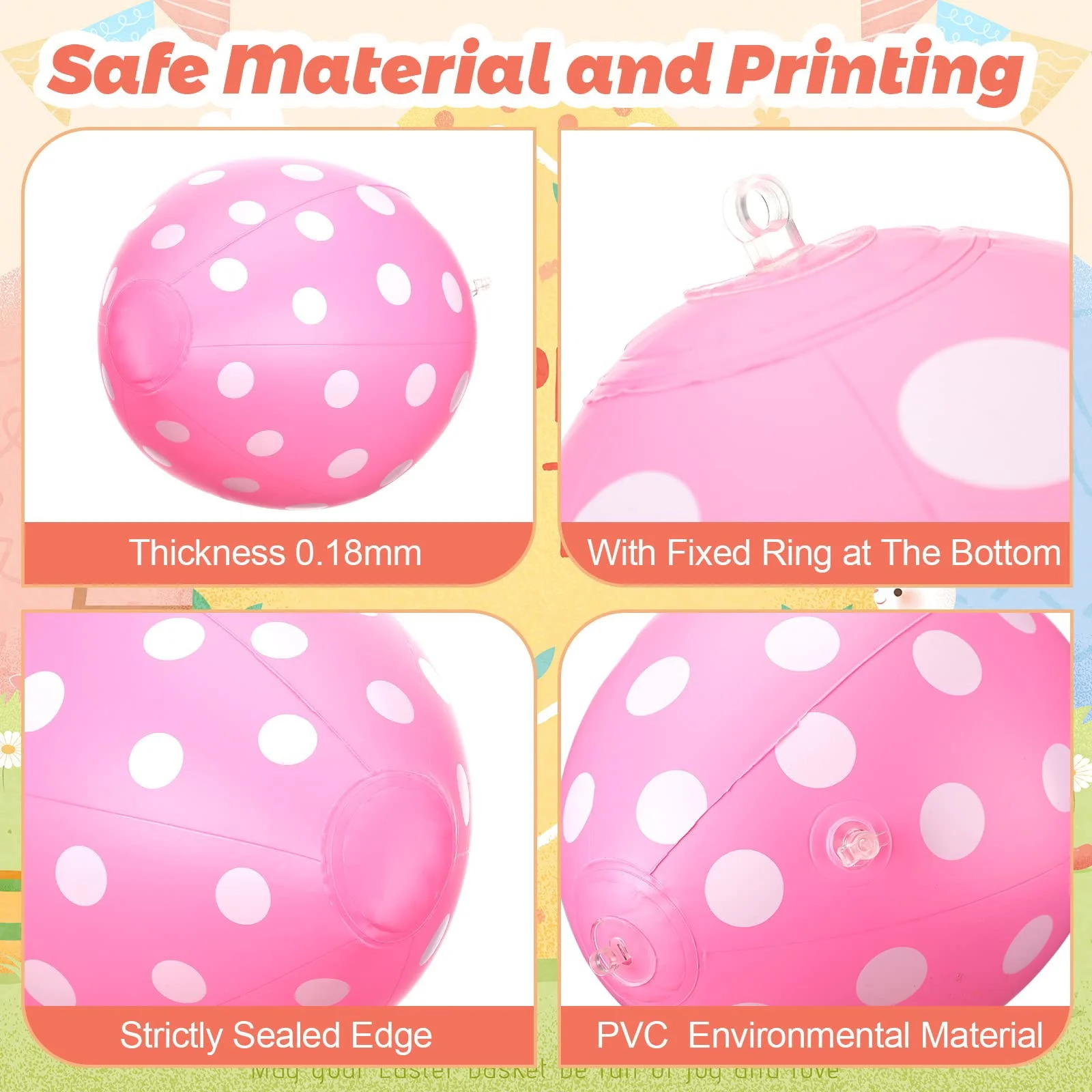 Holiday Deals! Umfun Inflatable Easter Eggs Outdoor Decoration Toys for Kids Colorful Eggs Inflatable Easter Eggs for Yard Garden Party