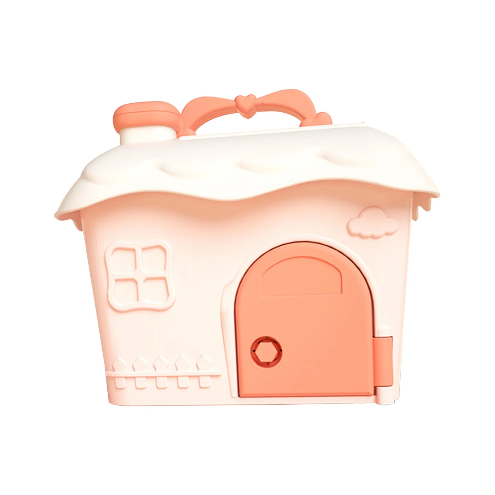 FAIOROI Kid Connection Toys Little People Kids Dollhouse Storage Toys House Puzzle Storage Box Kids Birthday Gifts Pink