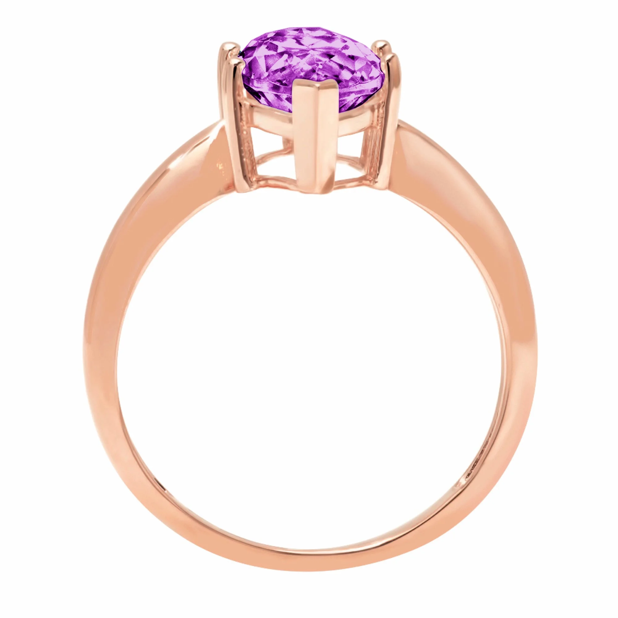2.5ct Marquise Cut Purple Simulated Alexandrite 18k Pink Rose Gold Engraving Statement Anniversary Engagement Wedding Ring Size 3.5