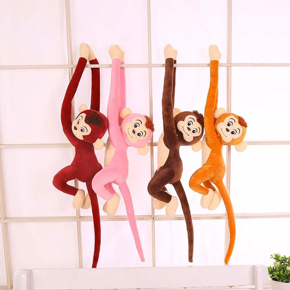 Birthday Gifts For Children Soft Monkey Cotton Animal Doll Stuffed Toys Long-Arm Monkey Plush Toys Plush Doll BROWN