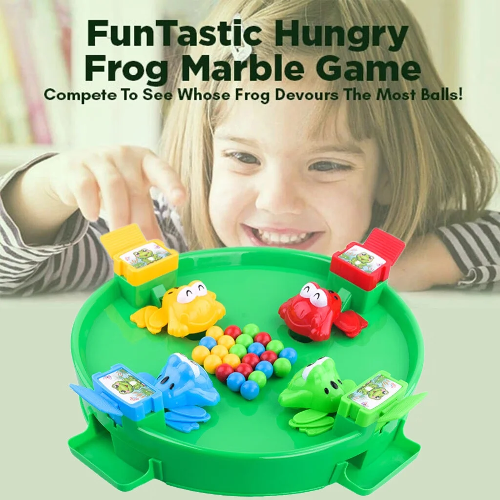 Toys Interactive Fun Board Desktop Toys Game Game Frogs Hungry Creative Education Clay Green