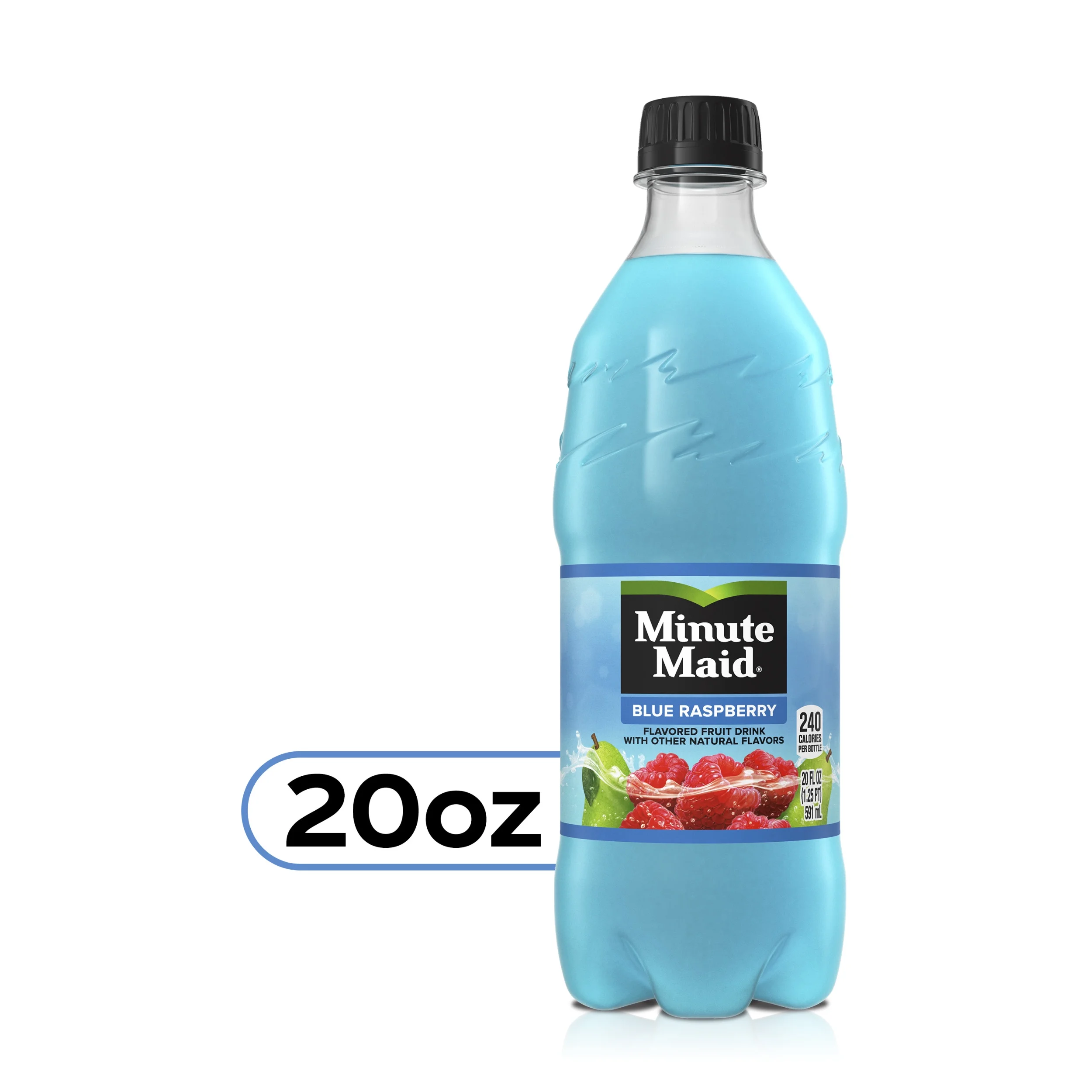Minute Maid Blue Raspberry Juice Drink 20oz Bottles (Pack of 10)