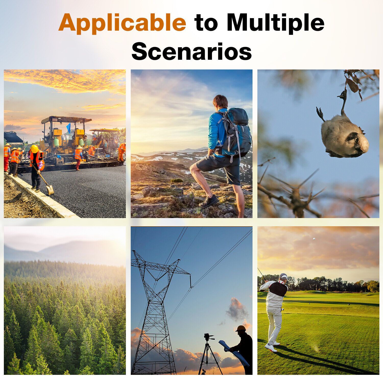 Finder for Hunting, 6X Magnification, Angle Intelligence,Distance/Angle/Speed Measure, Flagpole Locking Vibration Scan Compact Rangefinders Device for Golf, Hunting, Shooting & Hiking