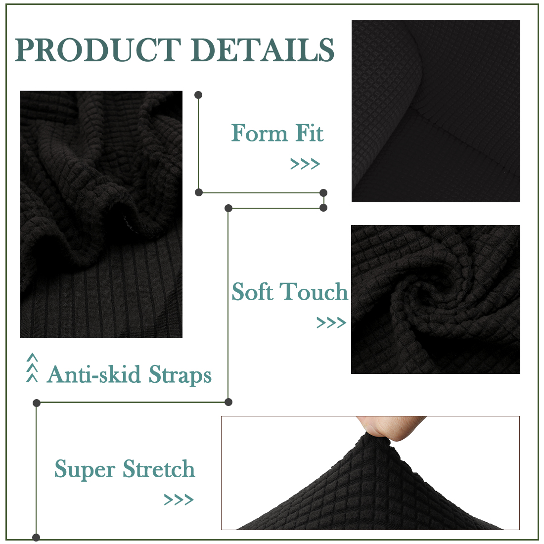 PiccoCasa 1-Piece Home Stretch Thick Sofa Cover,Machine Washable 69