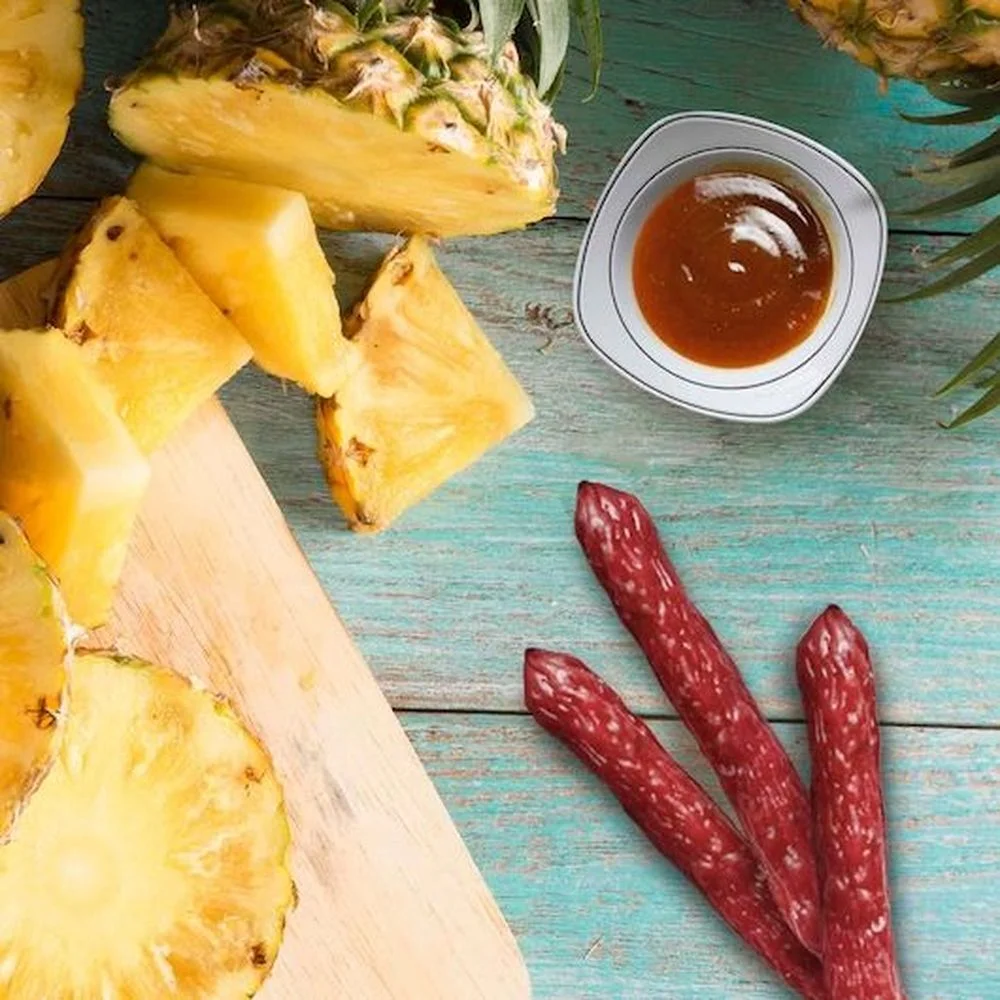 Dukes Teriyaki Smoked Shorty Sausages, 5 Ounce -- 8 per Case.