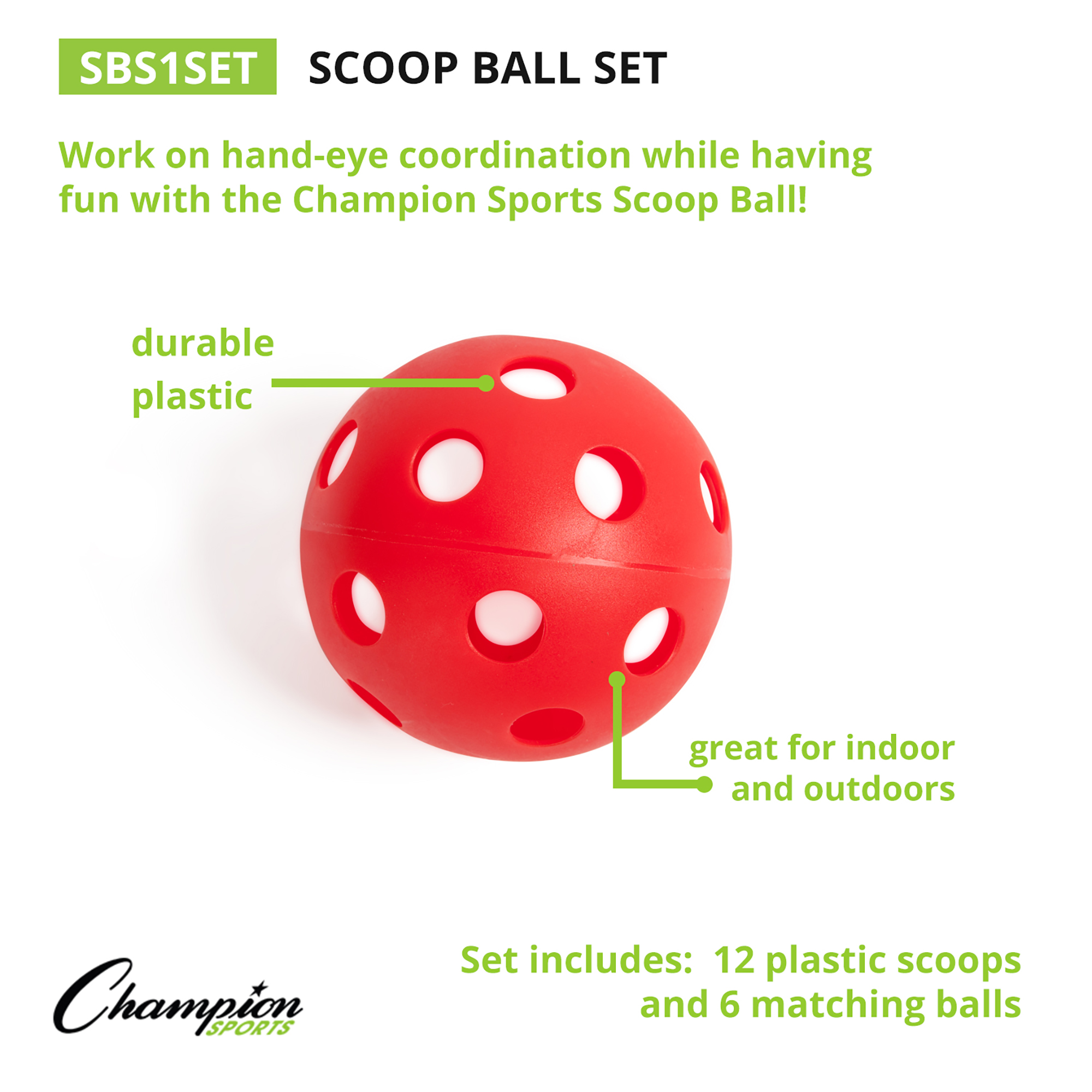 Champion Sports Scoop Ball Set
